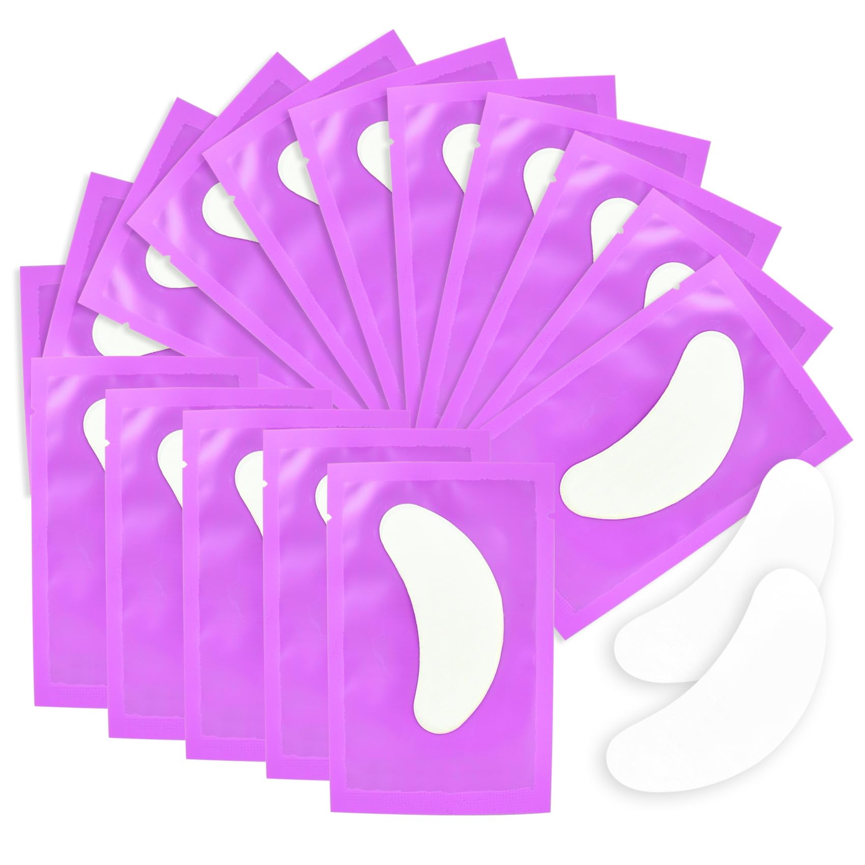 30 Pairs Under Eye Patches - Hydrating Gel Eye Pads for Dark Circles & Puffiness | DIY Eyelash Extension Supplies | Perfect for Lash Techs & At-Home Spa Days (Purple)