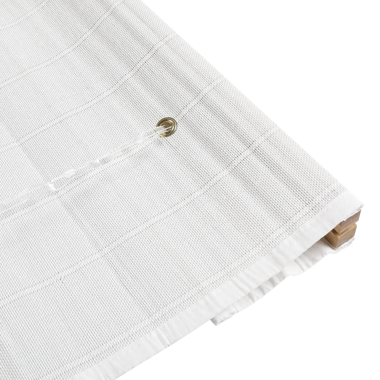 Sybil Bamboo Roman Shade - White Window Blinds for Natural Light Control & Privacy | Perfect for Living Room, Bedroom, or Office Decor
