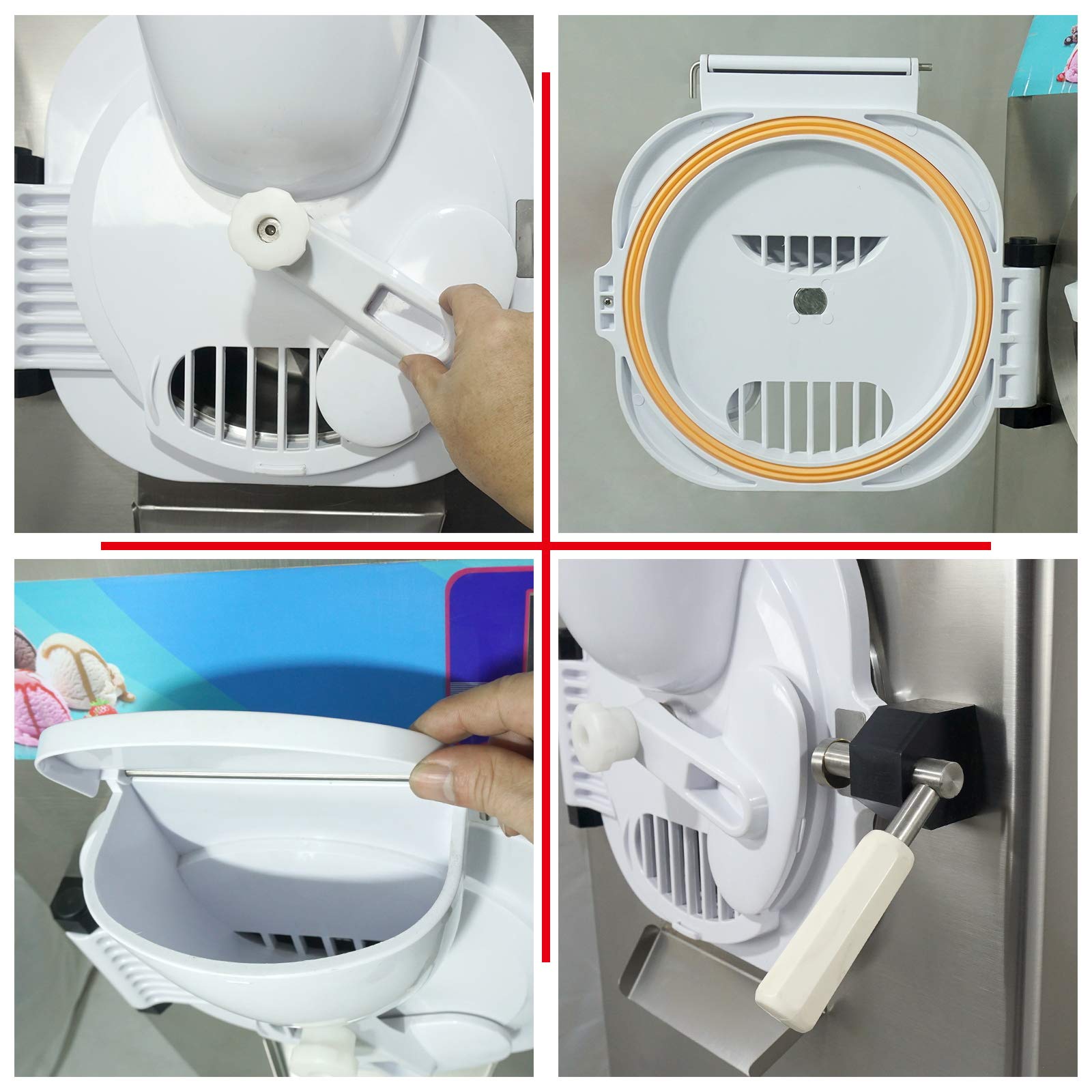 Commercial 14L Hard Ice Cream Maker with 4.3