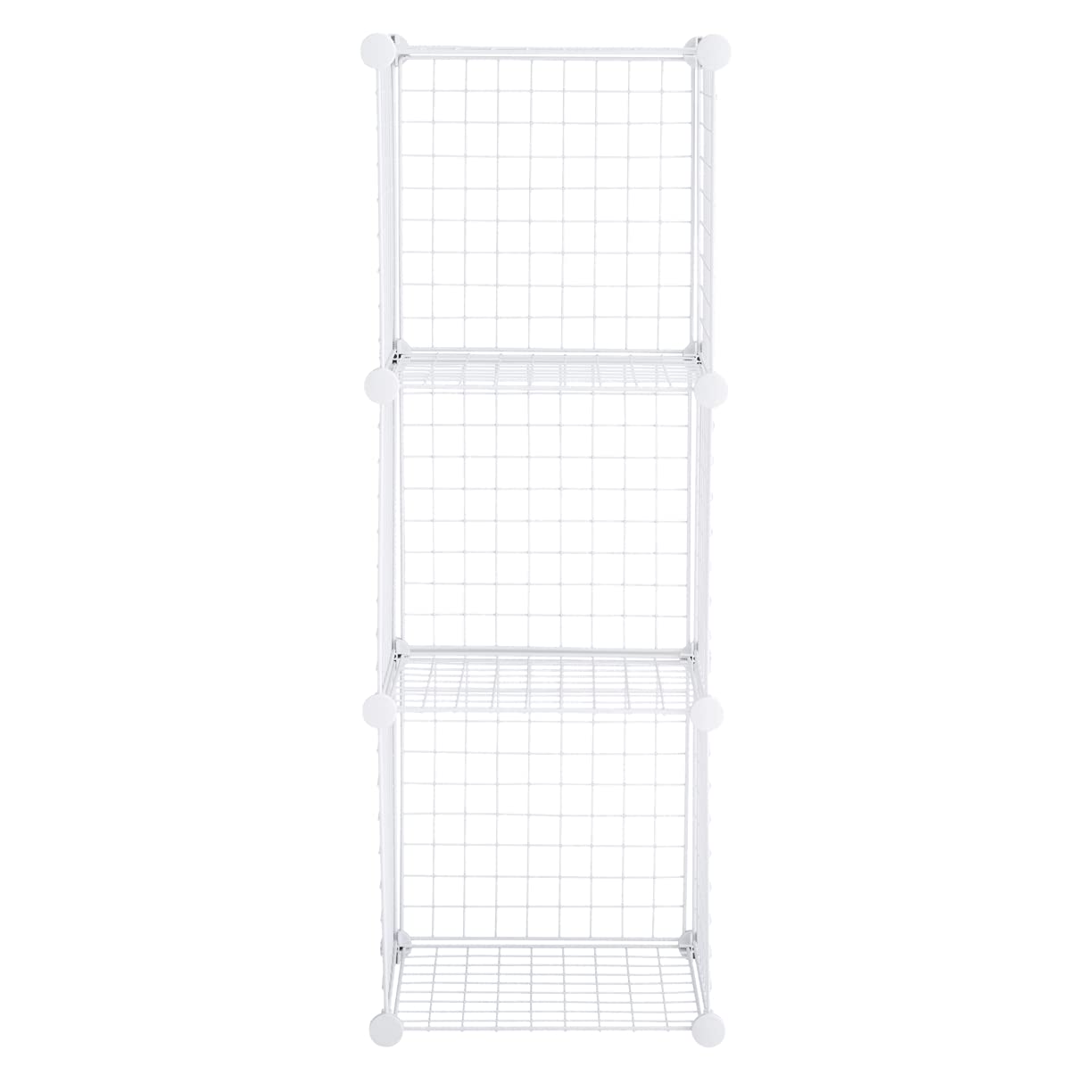 Rubbermaid 3-Piece Stackable Wire Storage Cube Set - Easy Assembly, White - Multi-Purpose Home Organizer for Closet, Bookshelf, Toy Storage & Room Organization - Perfect for Bedroom, Office & Kids' Playroom