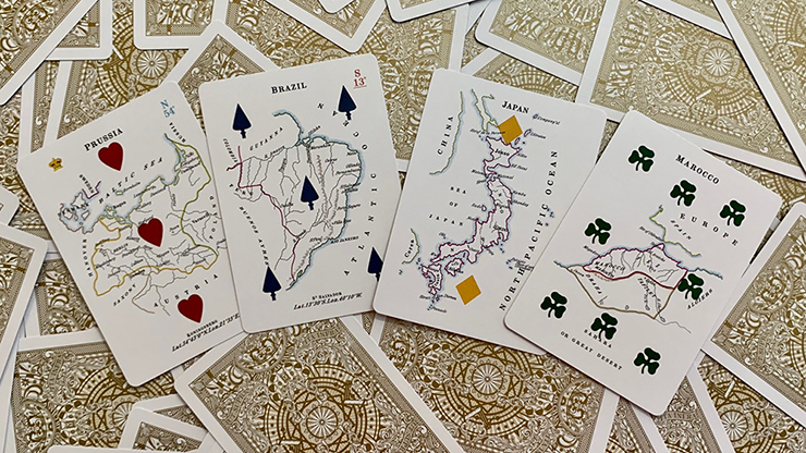 Premium Geographical Hodges Playing Cards - Unique World Map Design for Poker, Magic Tricks & Collectors - Perfect for Game Nights, Travel & Gifts