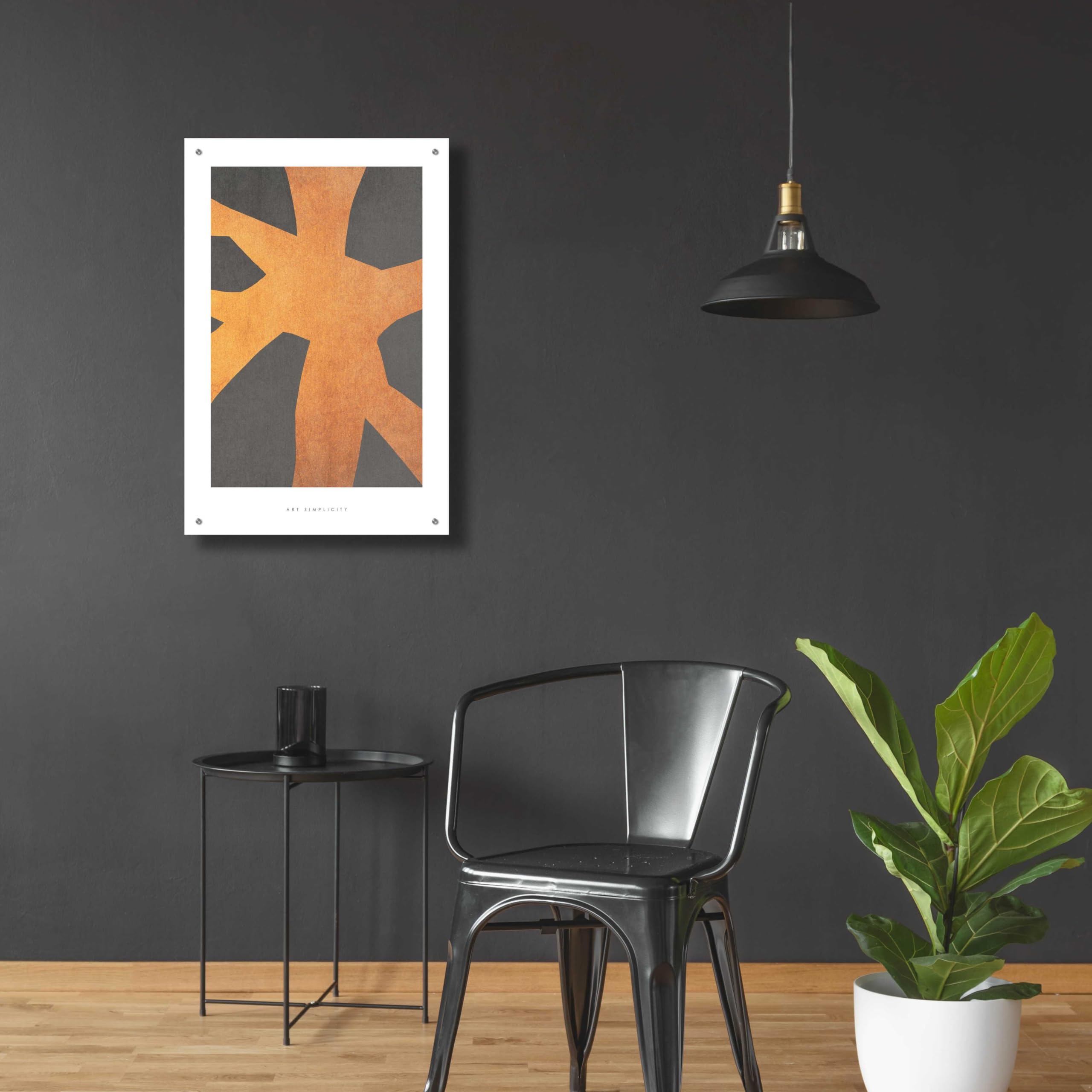 Epic Art 'Art Simplicity 2' by Design Fabrikken - Modern Acrylic Glass Wall Art Decor 24x36 Inches - Perfect for Living Room, Bedroom & Office Wall Decor