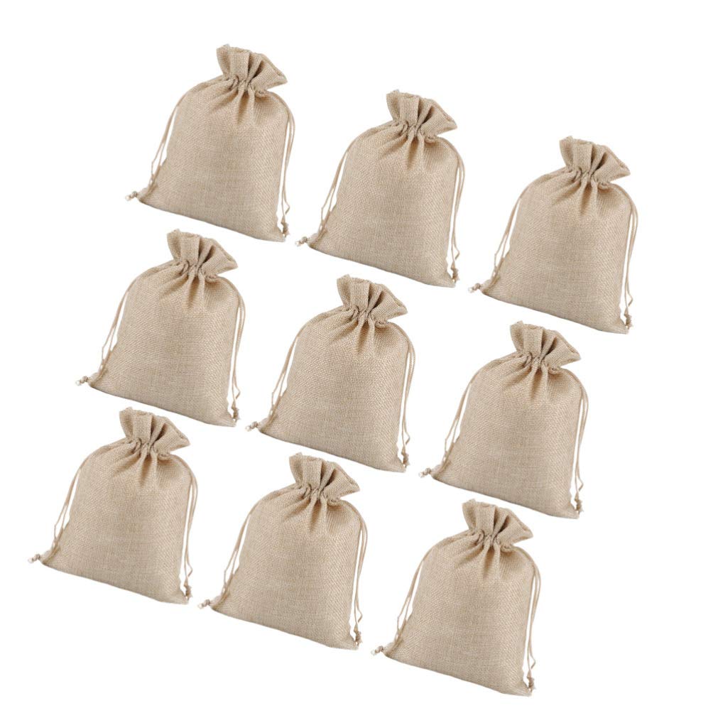 Premium Burlap Drawstring Gift Bags - 12Pcs 7x9cm Linen Storage Pouches for Jewelry, Party Favors, Wedding Decor & DIY Crafts - Eco-Friendly Small Fabric Bags for Gifts, Organizing & Home Storage