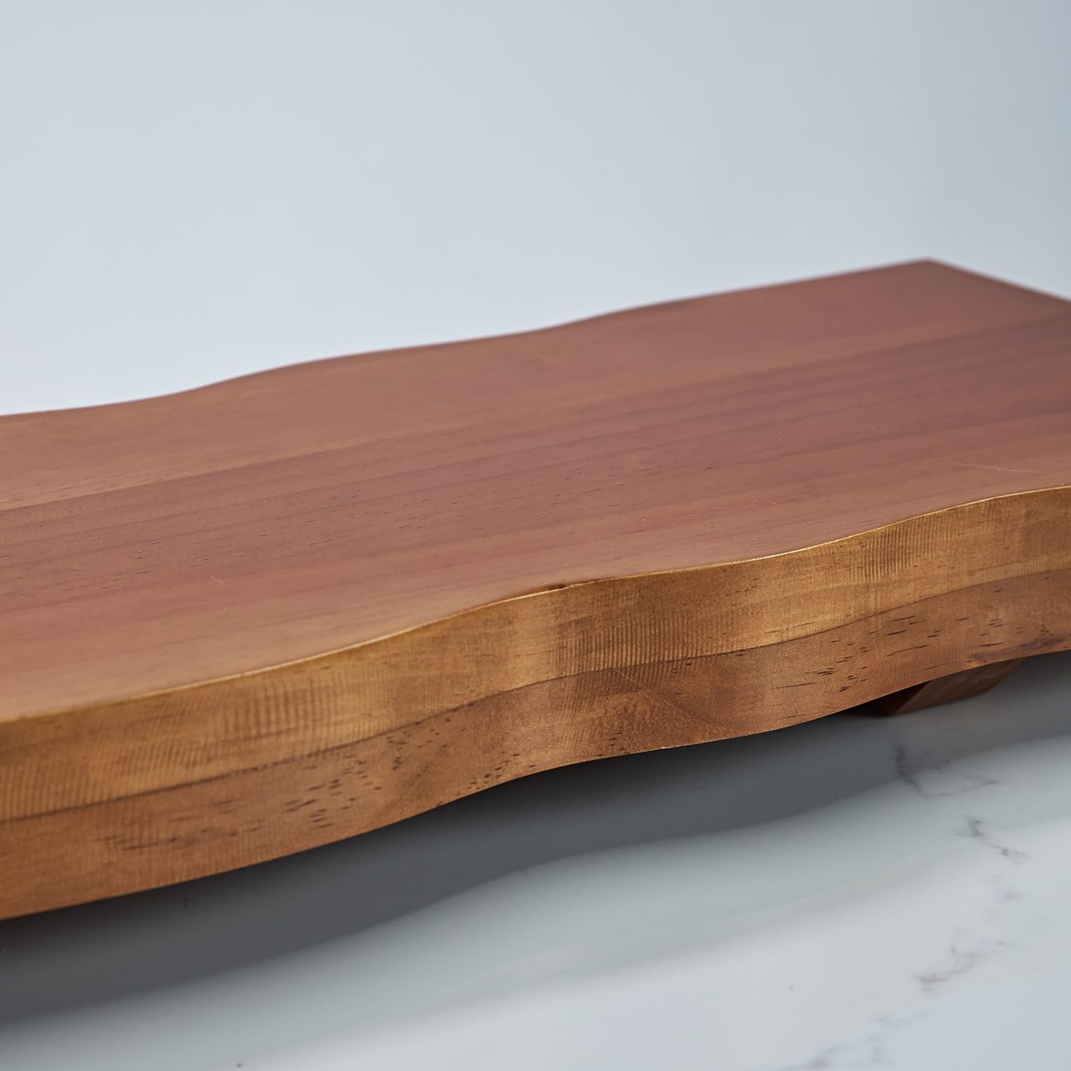 Premium Teak Wood Bath Caddy with Adjustable Track & Rustic Live Edges - Dark Wood Bathtub Tray for Bath Accessories | Perfect for Relaxing Baths, Spa Days & Luxury Bathroom Decor