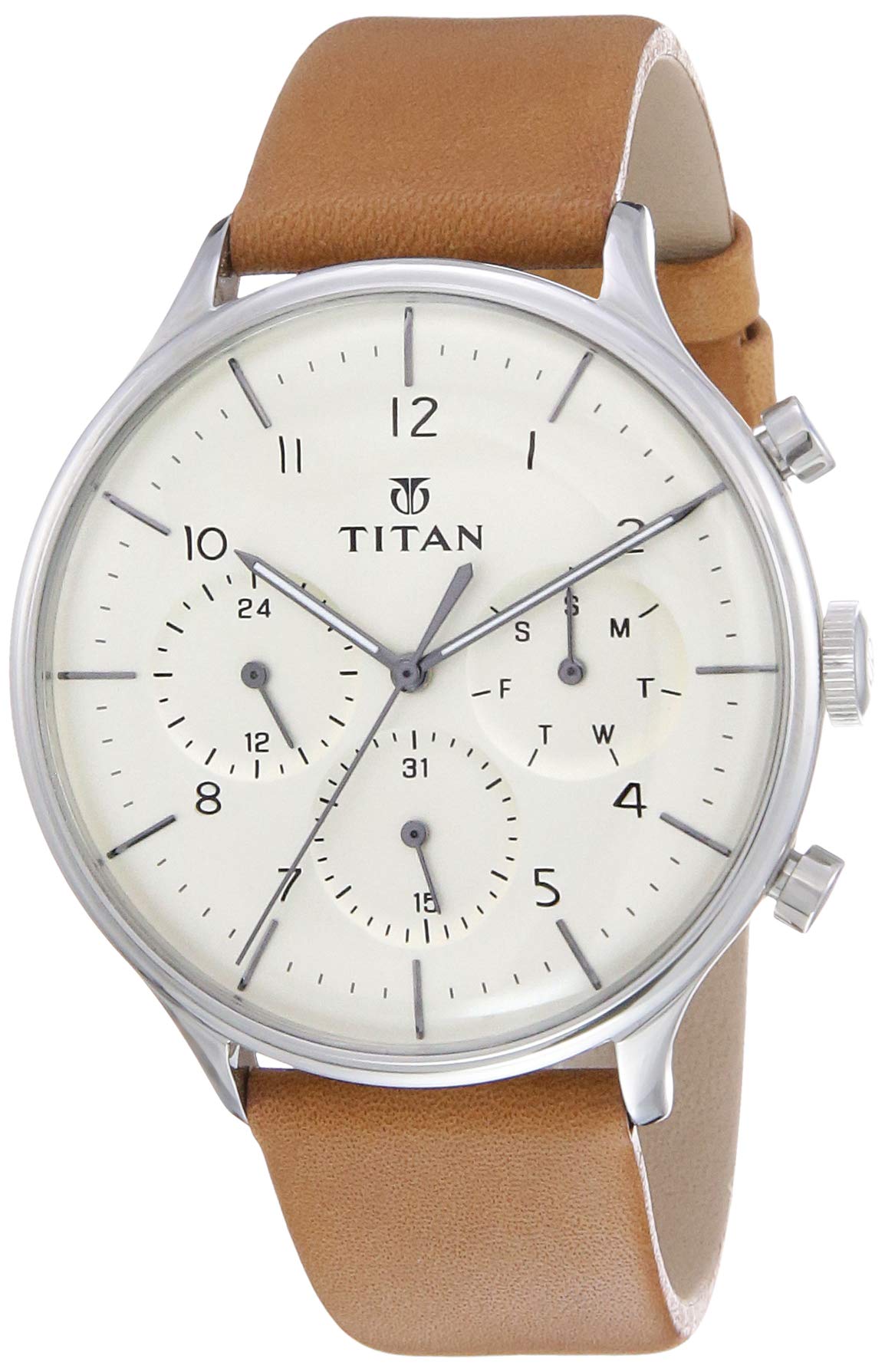 Titan Men's Stylish Chronograph Watch - Quartz Movement, Water Resistant (100m) - Perfect for Business, Casual Wear & Outdoor Activities