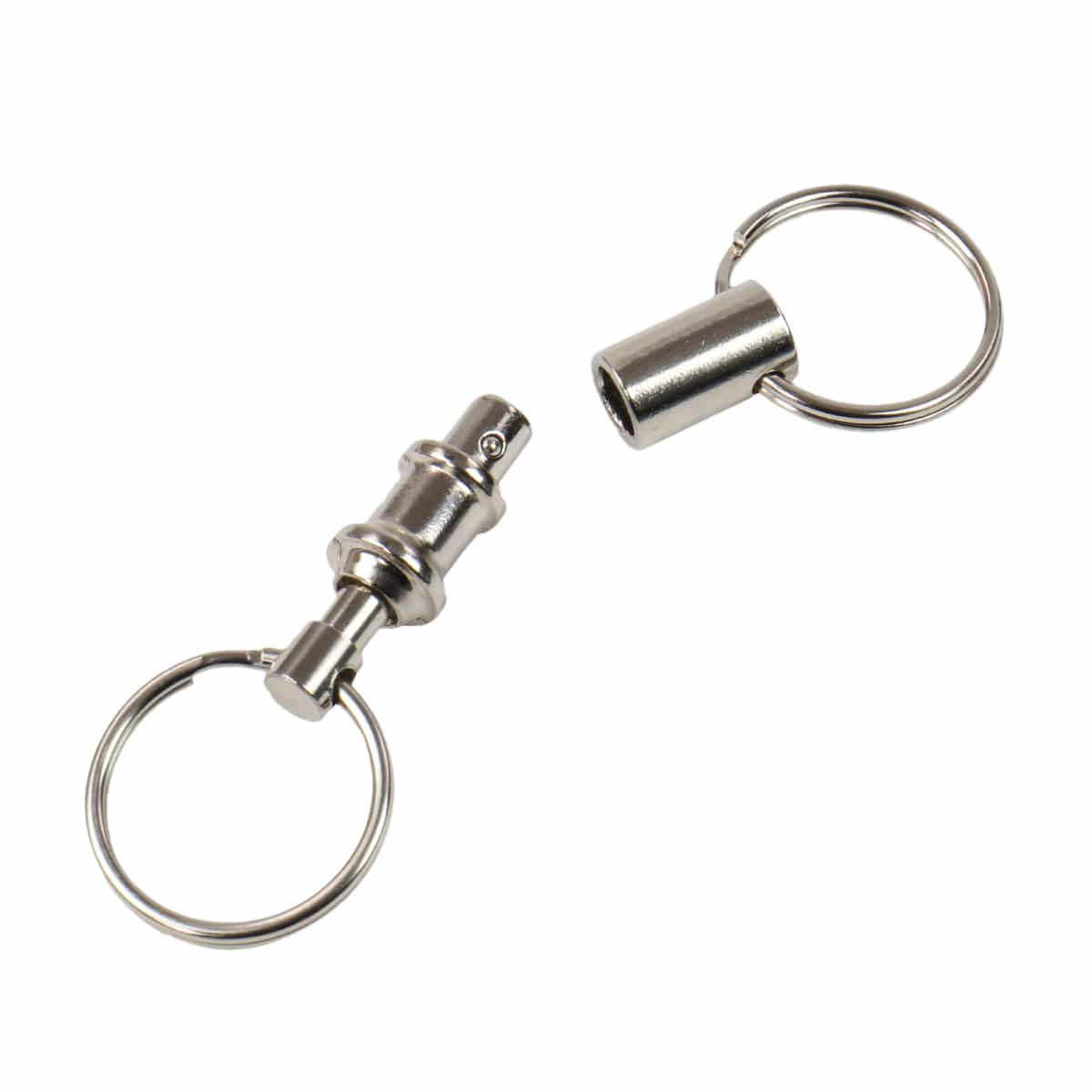 Premium Pull Apart Key Ring with Nickel Plated Brass Body - Durable Keychain for Home, Office, and Travel Organization