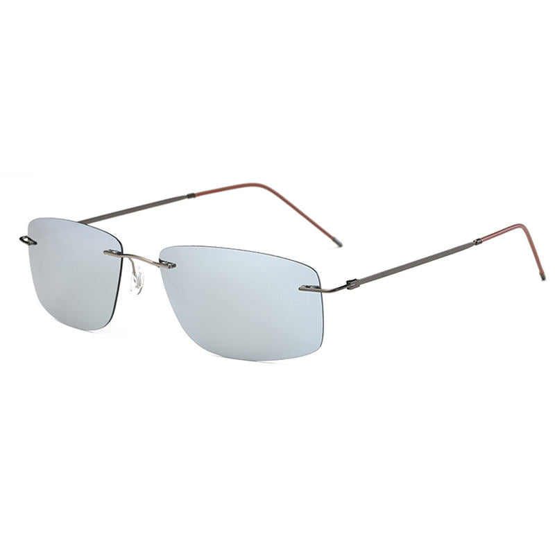 VisionAir Rimless Large Rectangle Polarized Sunglasses for Men & Women - UV400 Protection, Lightweight & Stylish - Perfect for Driving, Beach, and Outdoor Activities