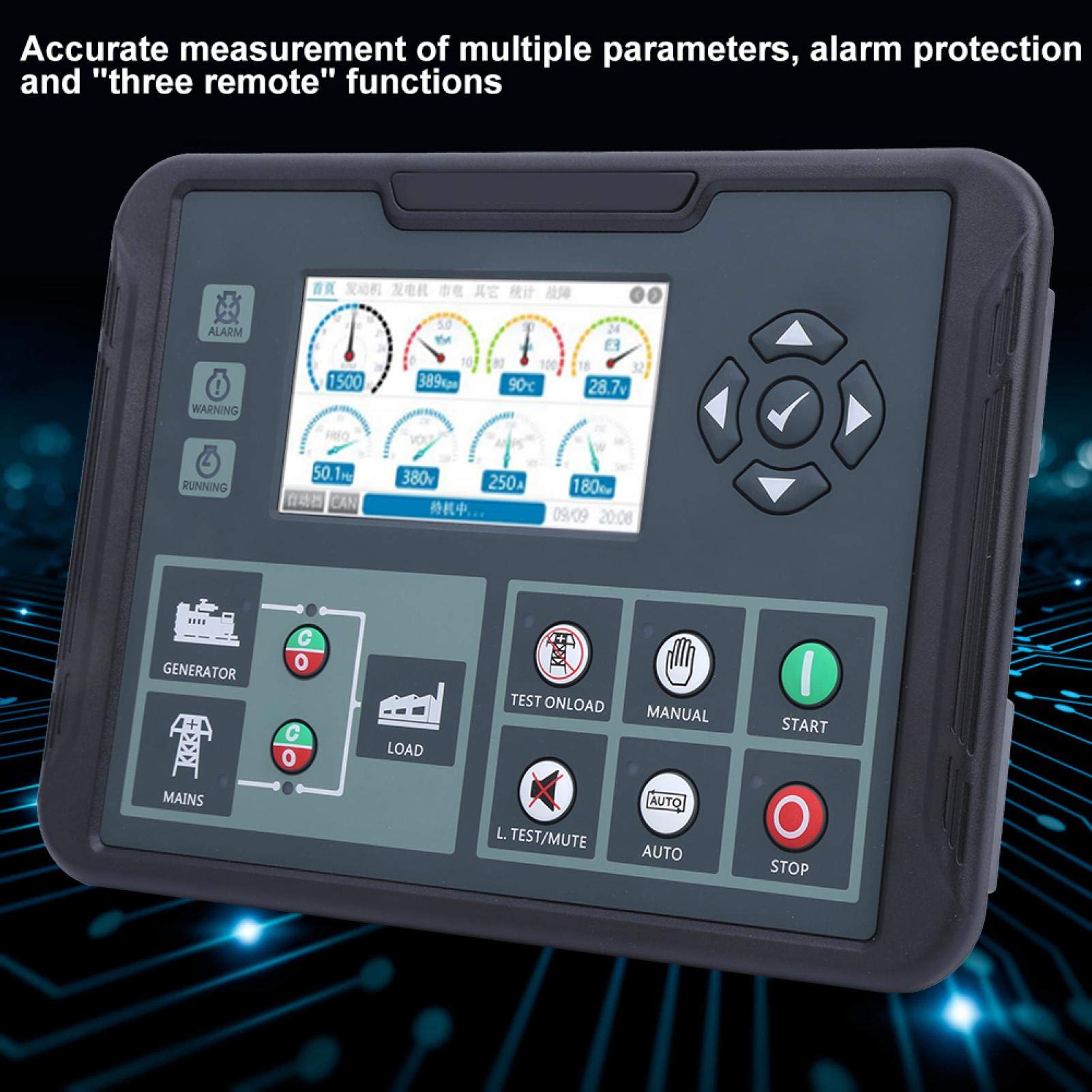 Genset Controller for Power Display & Protection - Home & Industrial Use
