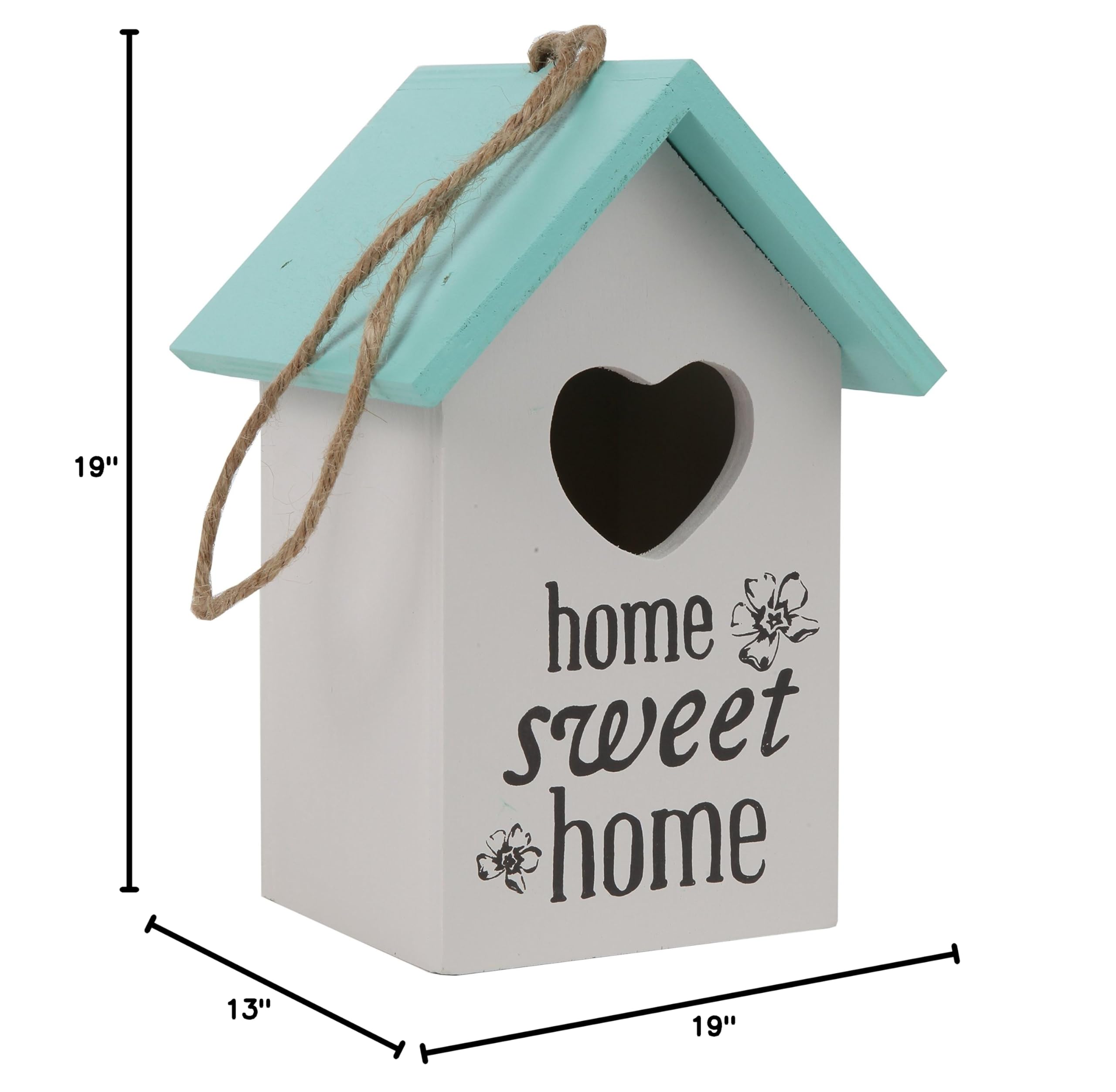 Hand Painted Bird House Key Holder - Rustic Outdoor Key Hider with Unique Design - Perfect for Garden, Porch, and Home Decor - Hide Spare Keys Safely in Style