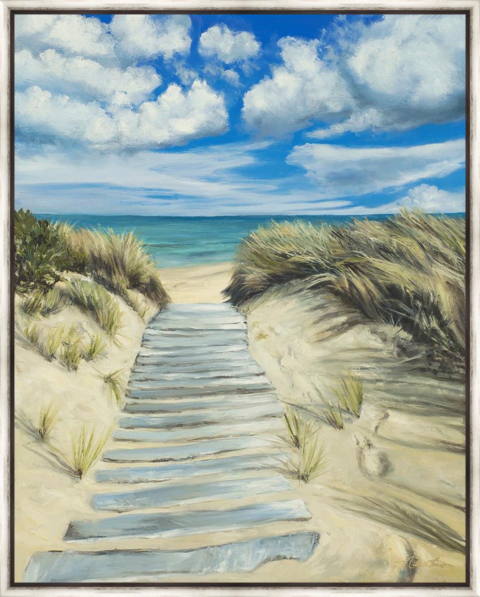 Seashore Large Wall Art - Stunning Ocean Beach Decor for Living Room, Bedroom & Office - Perfect Coastal Home Decor Gift