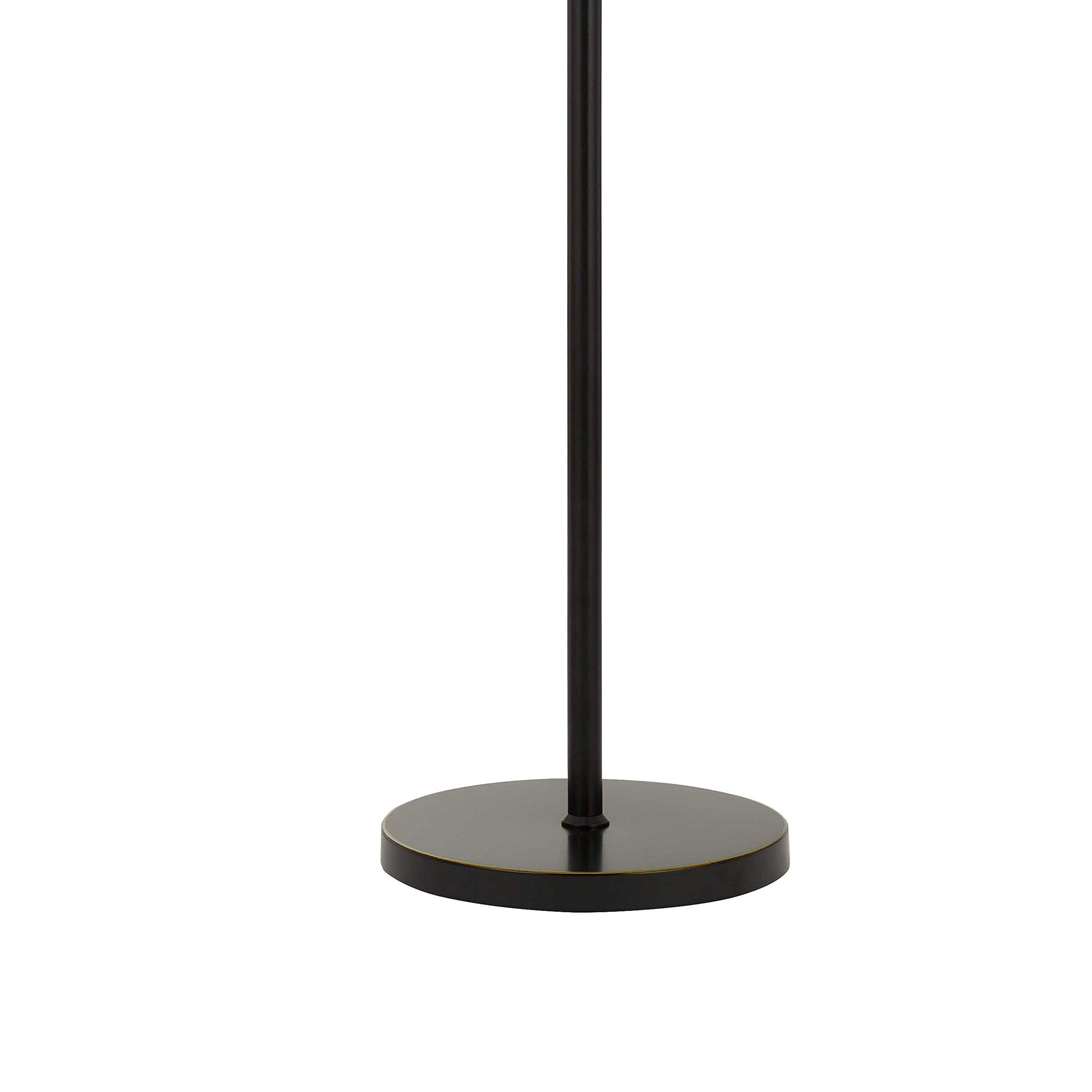 Benjara 10W LED Adjustable Swing Arm Floor Lamp - Modern Black Metal Standing Light for Living Room, Bedroom, or Office Reading & Task Lighting