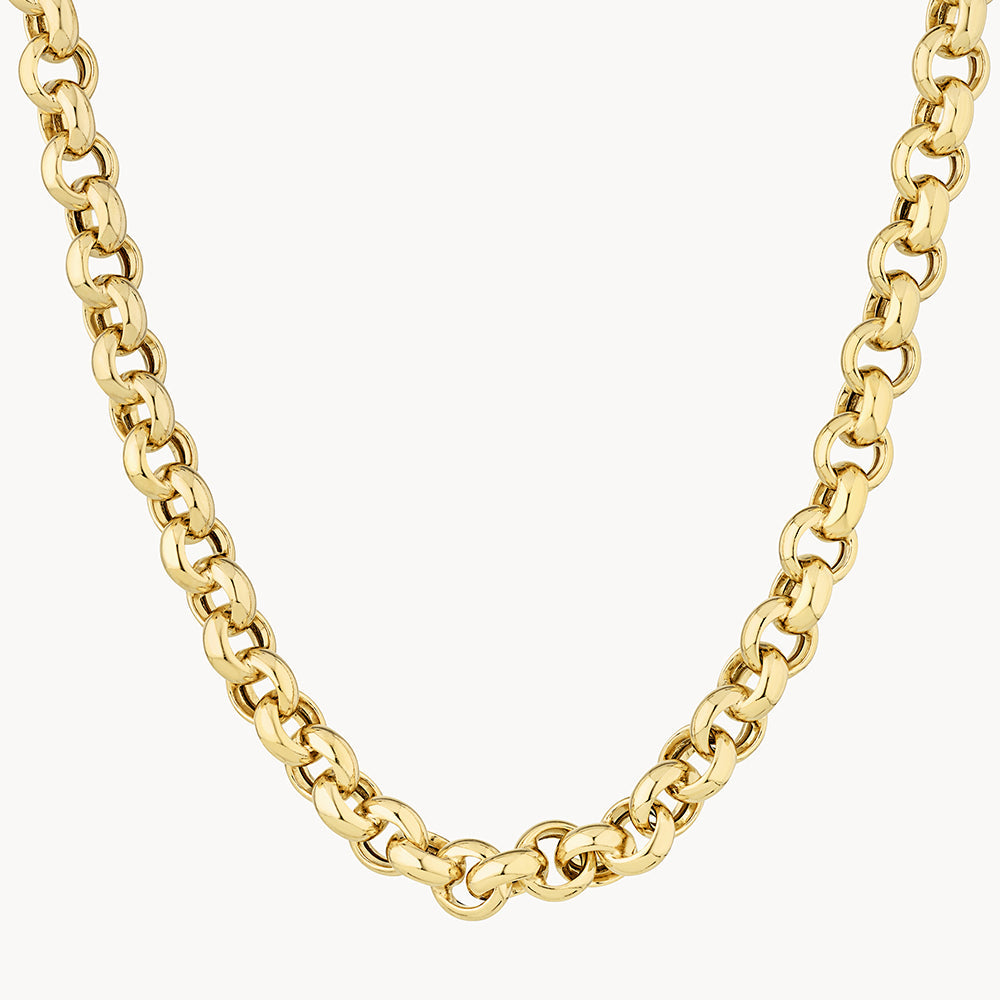 Belcher Chain Necklace in Gold - Elegant 14K Gold Plated Jewelry for Women - Perfect for Everyday Wear, Parties & Special Occasions
