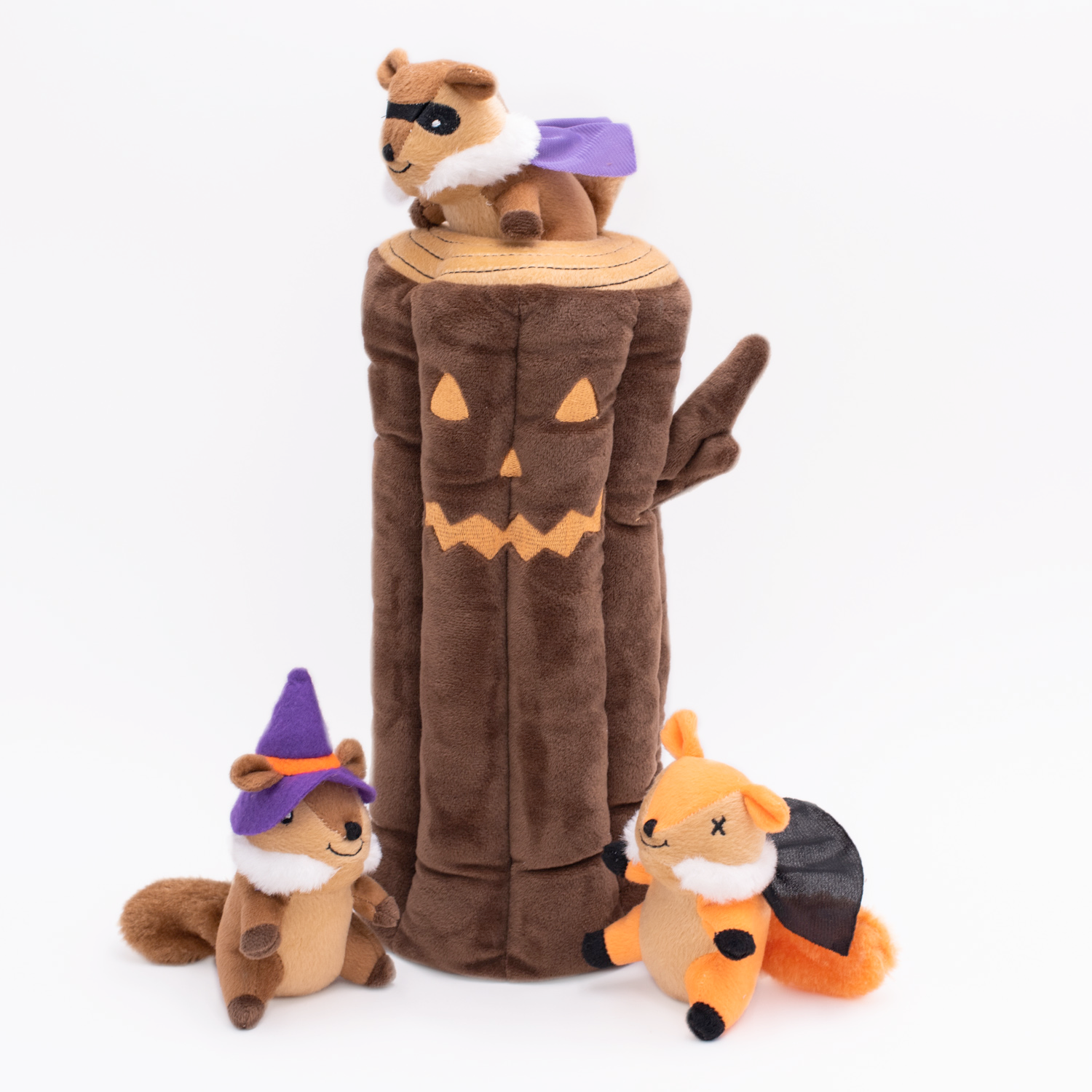 Halloween Squeaky Dog Toy - Burrow Sniff 'n Search Haunted Log for Small & Medium Dogs | Interactive Play & Hide Treats | Perfect for Halloween Parties & Pet Training