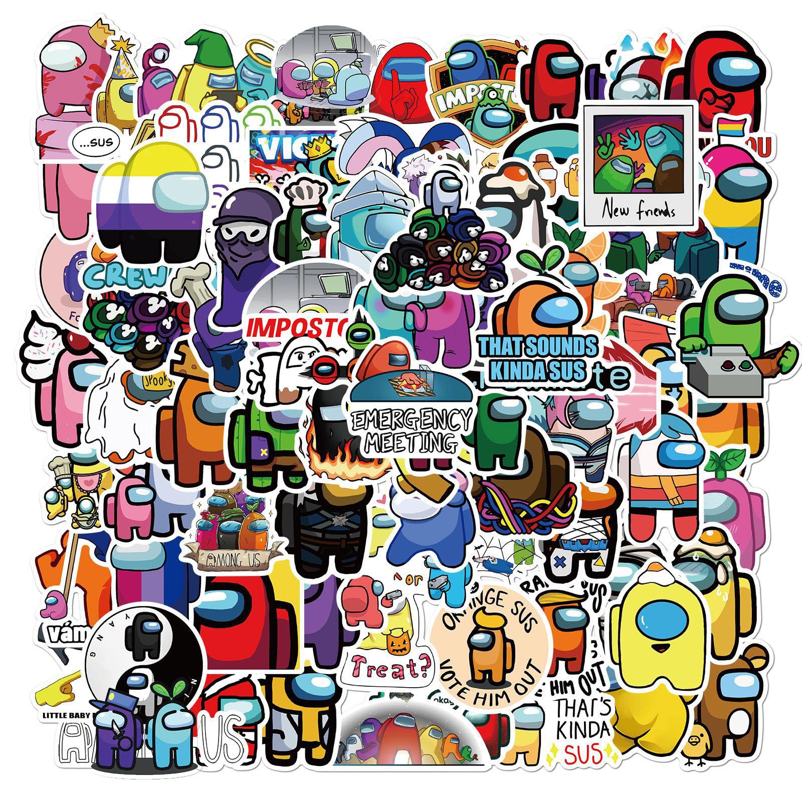 200pcs Waterproof Vinyl Stickers for Kids - Fun Decals for Water Bottles, Skateboards, Laptops, Luggage & More - Perfect for Party Favors, School Supplies & DIY Crafts