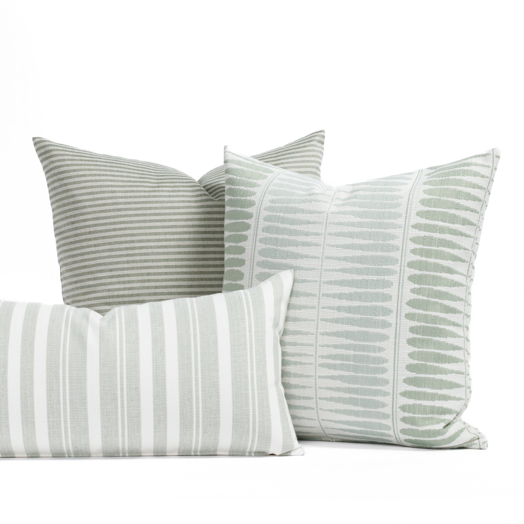 Tranquil 12x24 Outdoor Lumbar Pillow in Sage Green - Waterproof Patio Cushion for Garden, Poolside & Porch Relaxation