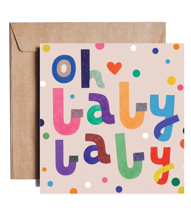Oh Baby Baby Card - Handmade Greeting Card by Daria Solak for Baby Showers, Birth Announcements & New Parents - Cute Illustration Design