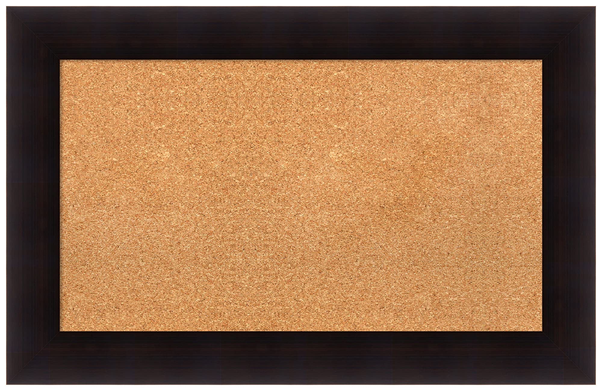 Custom Natural Cork Bulletin Board - 34x22 Inches (Various Sizes Available) with Portico Espresso Wood Frame - Pin Board for Office, Home Organization & School Decor - Medium Size Wall Mount Board