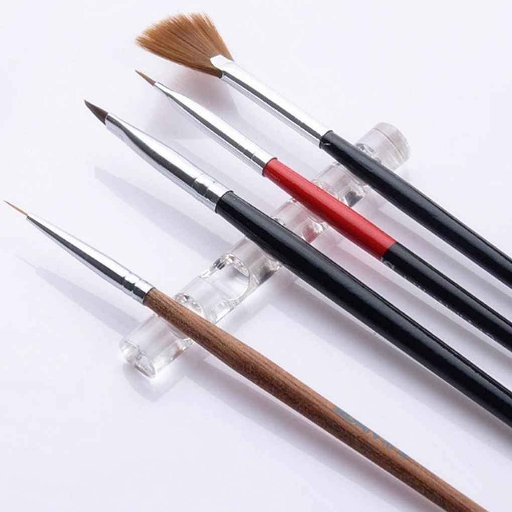 5-Tier Acrylic Brush Organizer - Transparent Makeup & Nail Brush Display Stand for Paint Pens, Cosmetics & Art Supplies | Perfect for Salon, Vanity & Artist Workstation Organization