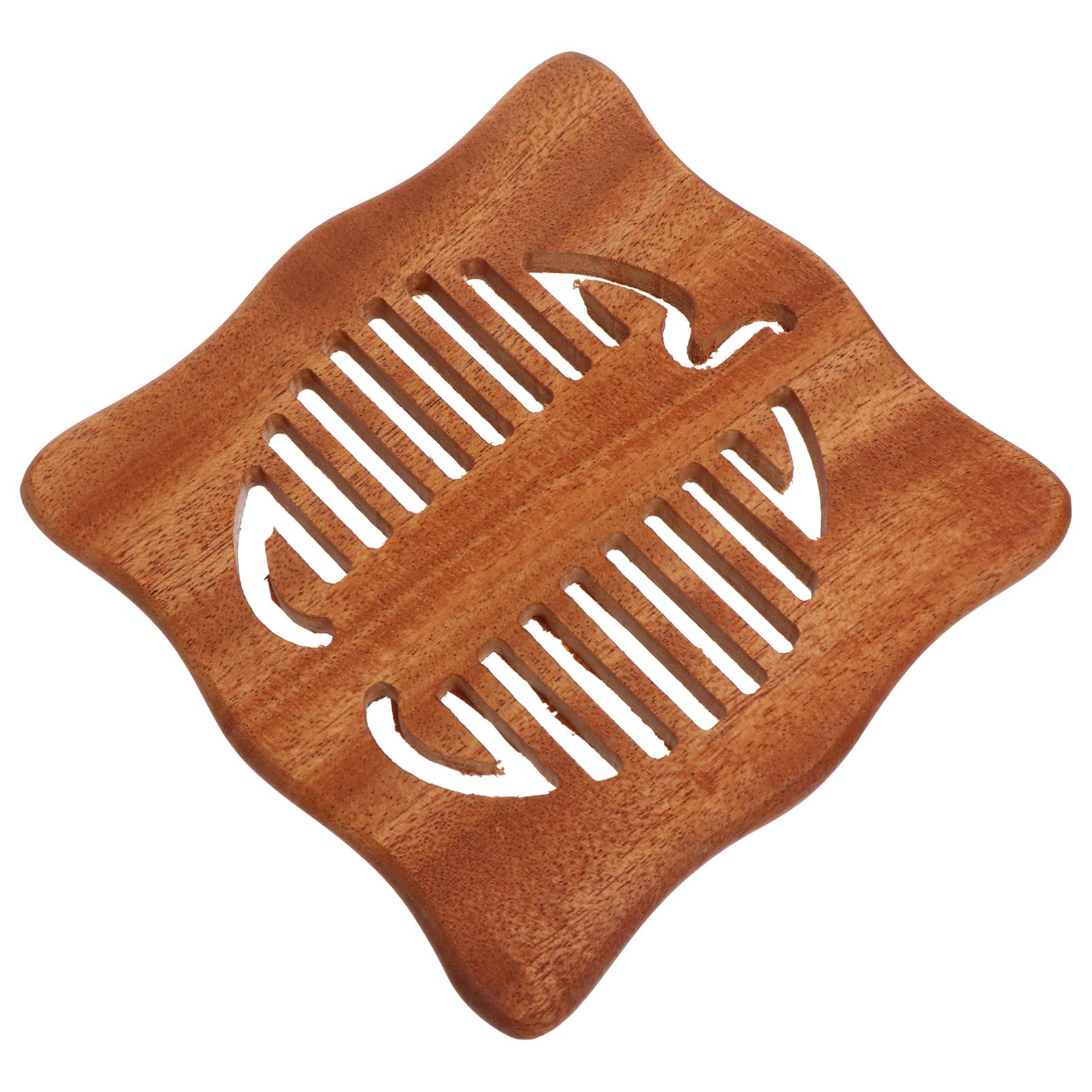 Hemoton Wooden Coaster Set - 1PC Heat Resistant Trivet for Hot Pots, Pans, and Serving Dishes | Non-Slip Cup Mat for Coffee, Tea, and Cutlery | Perfect for Kitchen, Dining Table, and Outdoor Picnics