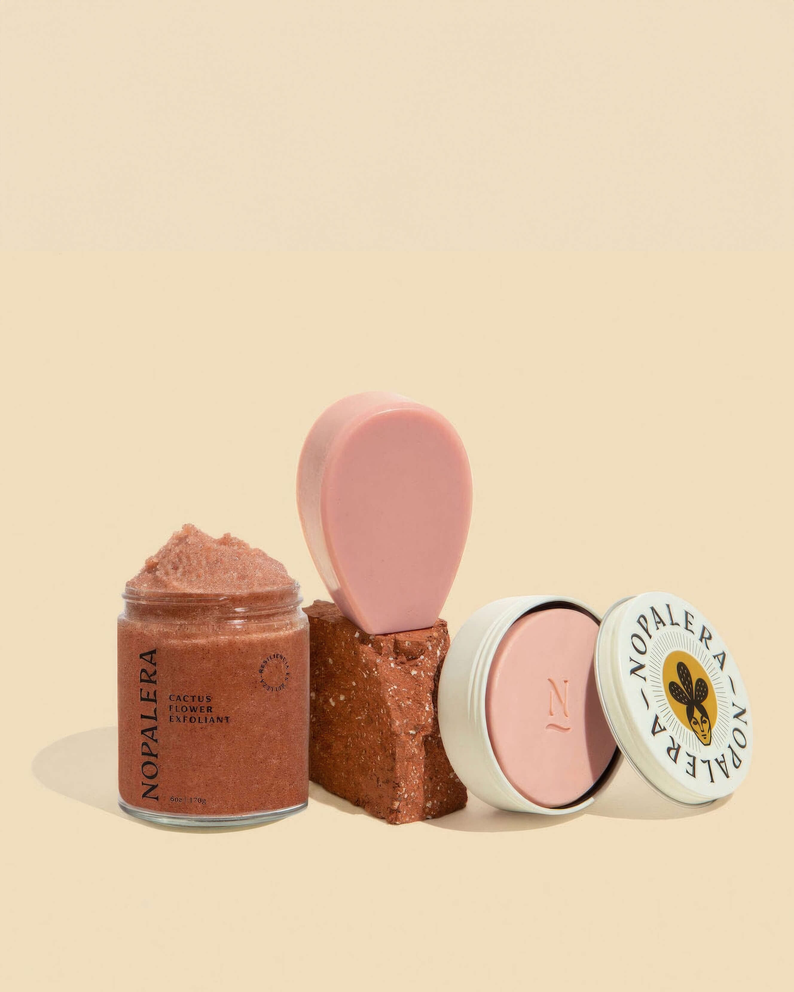 Natural Cactus Flower & Hibiscus Exfoliating Scrub for Face & Body - Gentle Skin Renewal for Dry, Sensitive Skin - Perfect for Daily Skincare Routine & Spa Days