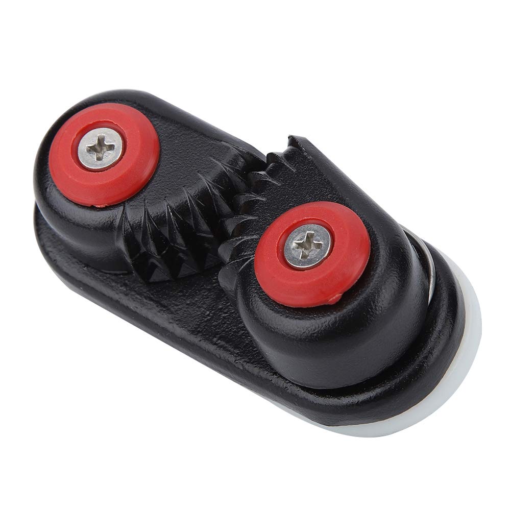 Black Aluminum Alloy Rope Buckle Holder Anchor Cam Cleat for Kayak Yacht Boat - Heavy Duty Marine Grade Kayak Accessories & Sailboat Hardware - Perfect for Securing Ropes on Deck, Docking and Mooring