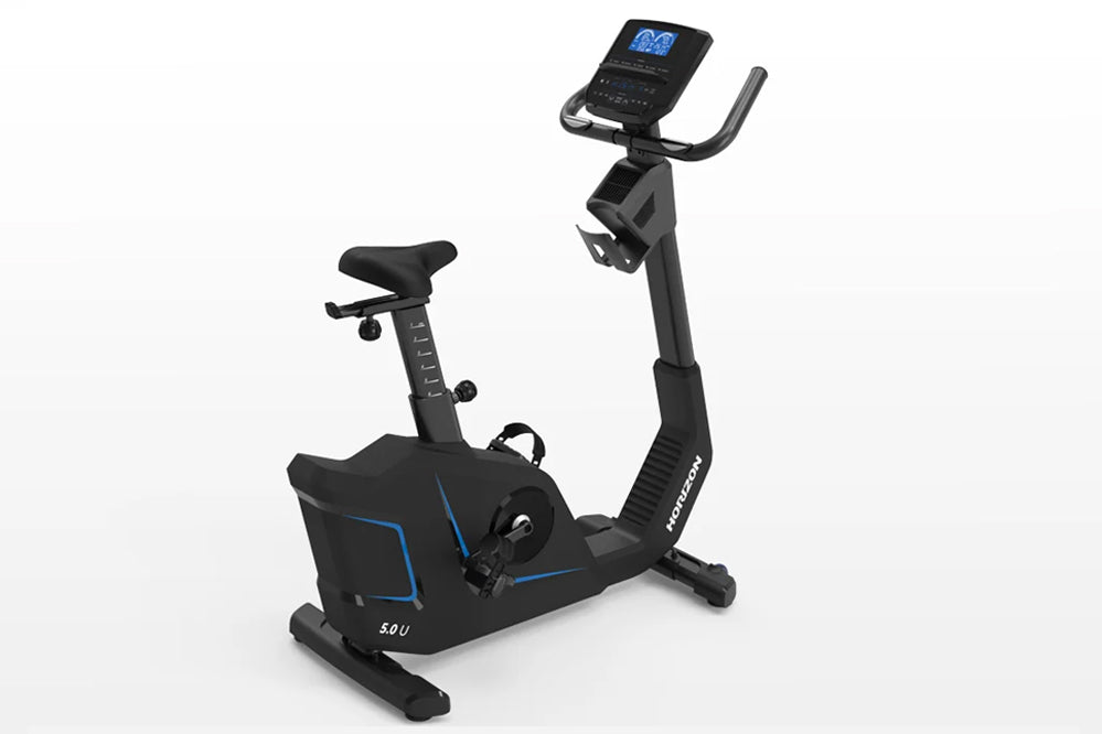 Horizon 5.0 U Upright Exercise Bike for Home Gym - Indoor Cycling Bike with Adjustable Seat & Resistance - Perfect for Cardio Workouts & Weight Loss