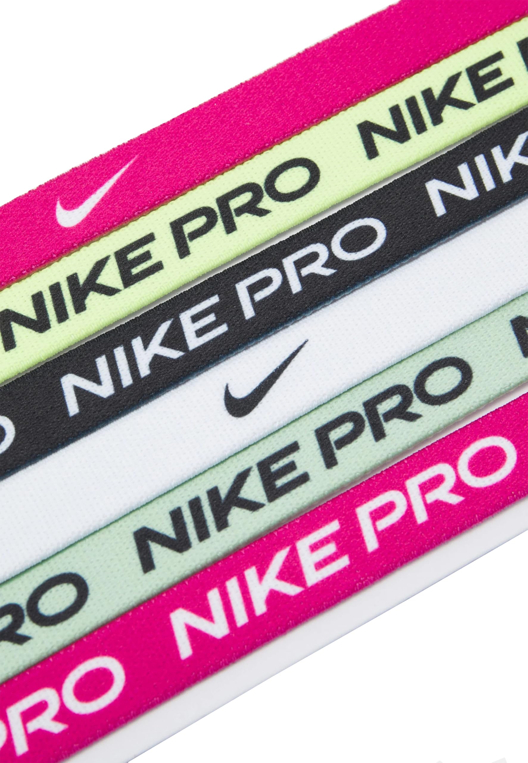 Nike Printed Headbands 6-Pack - Elastic Sports Hair Bands for Women & Men - Non-Slip Workout Head Wraps - Running, Yoga, Gym, Tennis - Style N.000.2545.613.OS