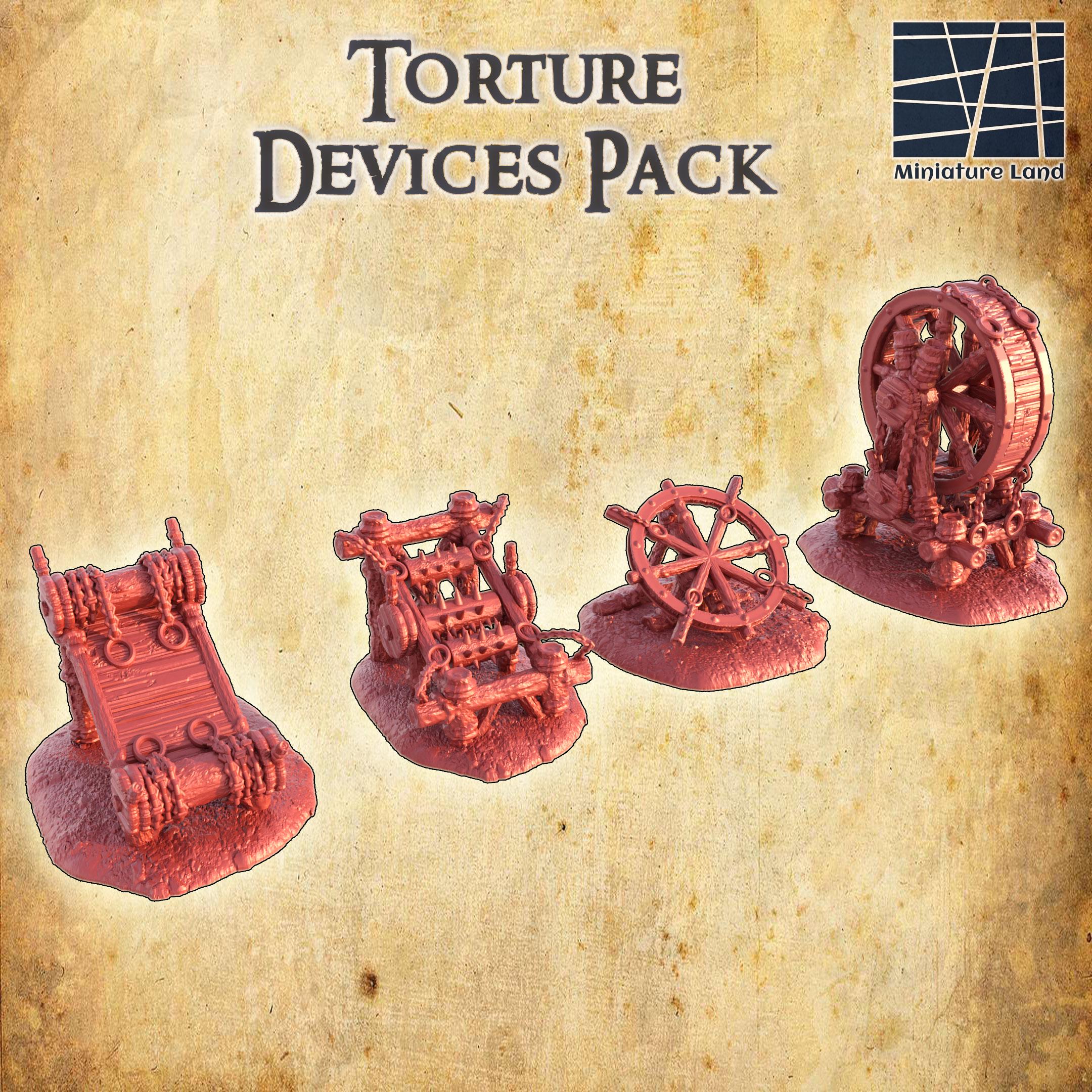 Medieval Torture Devices Pack - Authentic D&D & Wargaming Accessories for RPG, LARP & Historical Reenactment Scenes