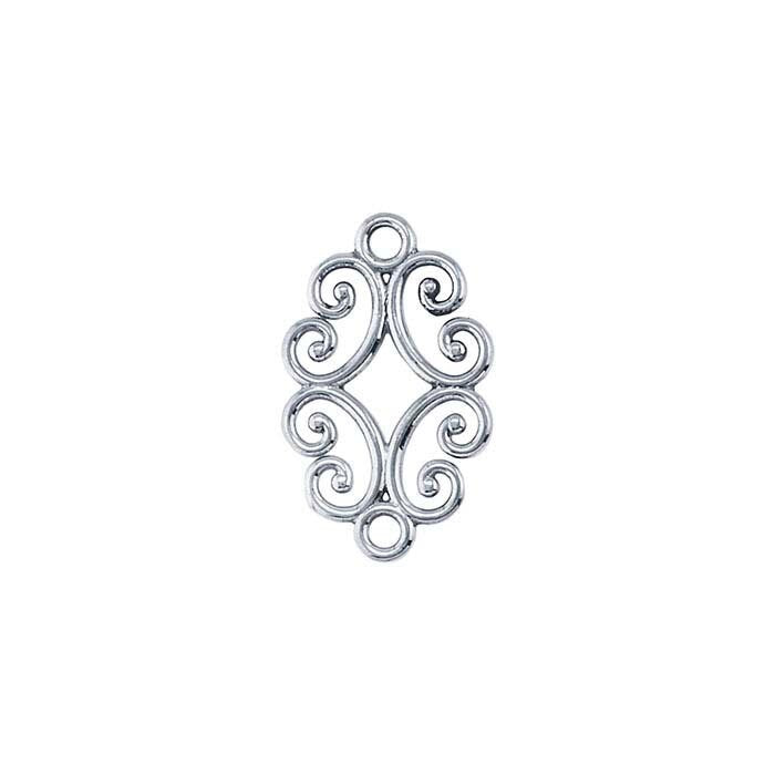 Premium Sterling Silver Filigree Link Components for Jewelry Making - DIY Custom Bracelet & Necklace Supplies (Pack of 4) - Perfect for Handmade Gifts, Boho Accessories & Craft Projects