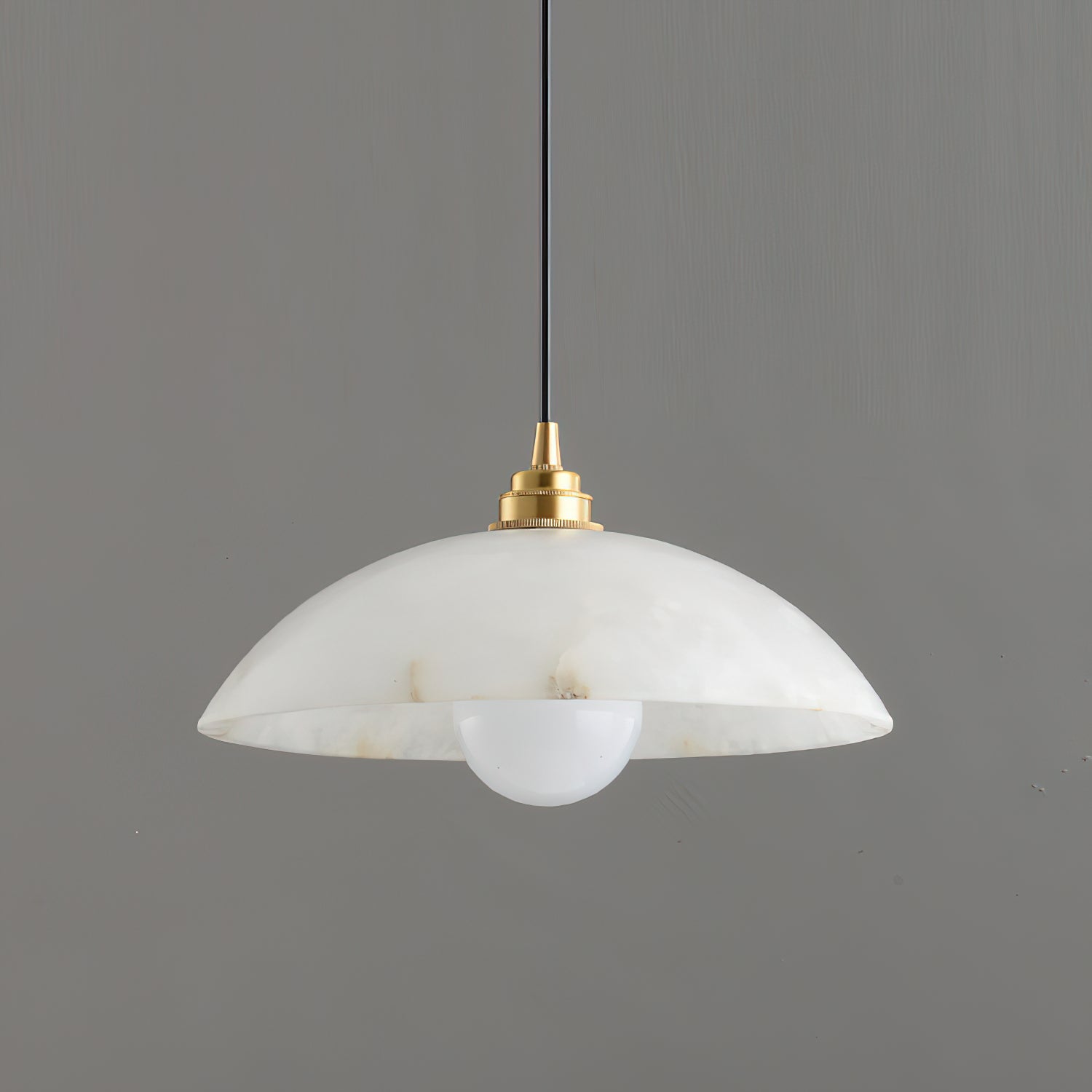 Elegant Dome Alabaster Pendant Light - Modern Crystal Glass Ceiling Lamp for Dining Room, Kitchen Island & Bedroom Lighting