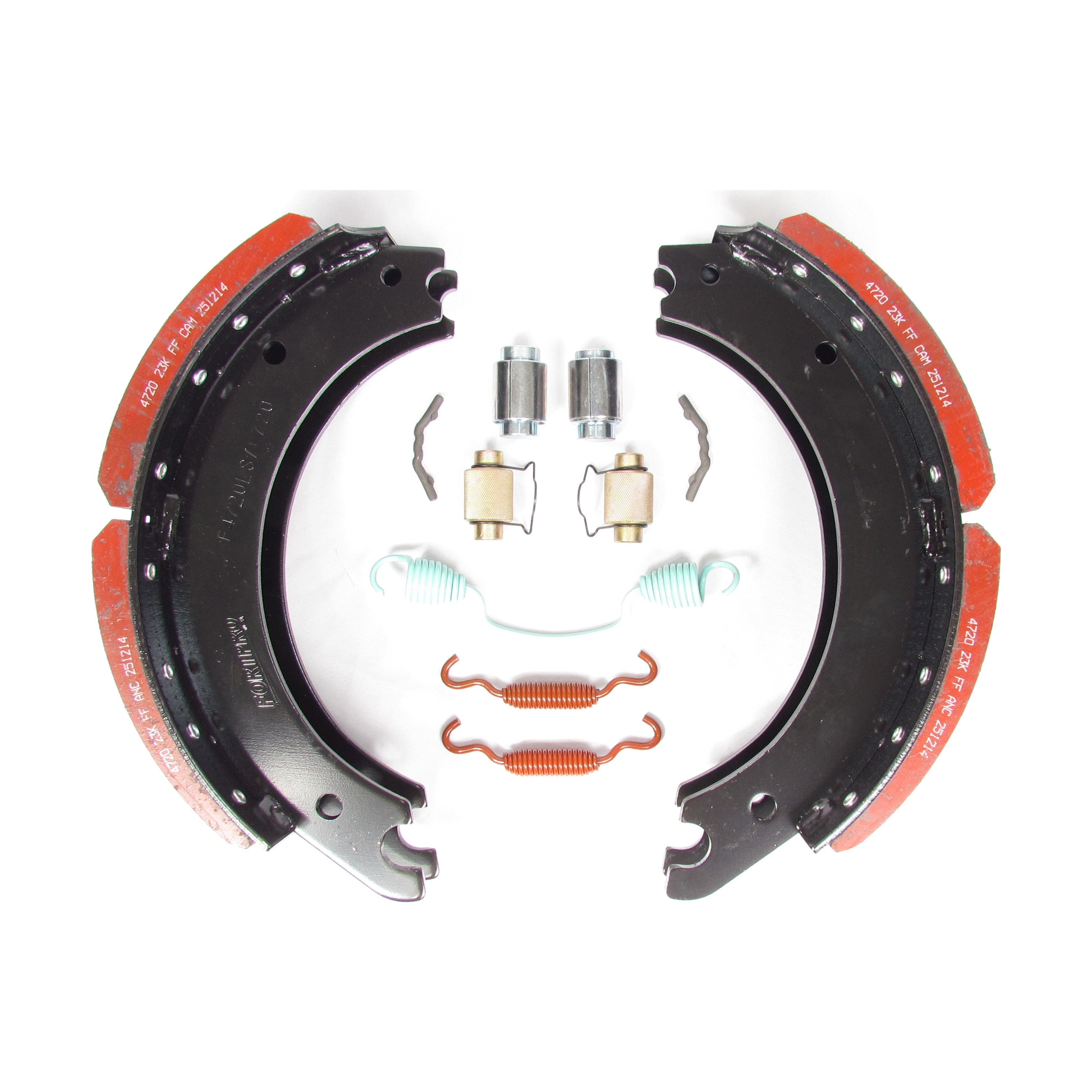 Fortpro 4720Q Front Brake Shoe Kit for Heavy-Duty Trucks - GAWR 23K, 16.5