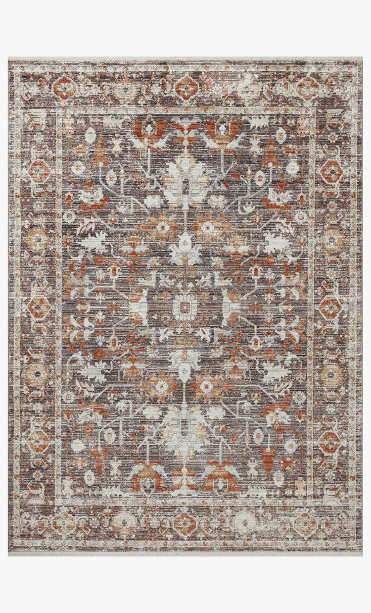 Premium Bonney Charcoal Spice Rug - Soft & Stylish Handmade Moroccan Boho Area Rug for Living Room, Bedroom, or Dining Room Decor