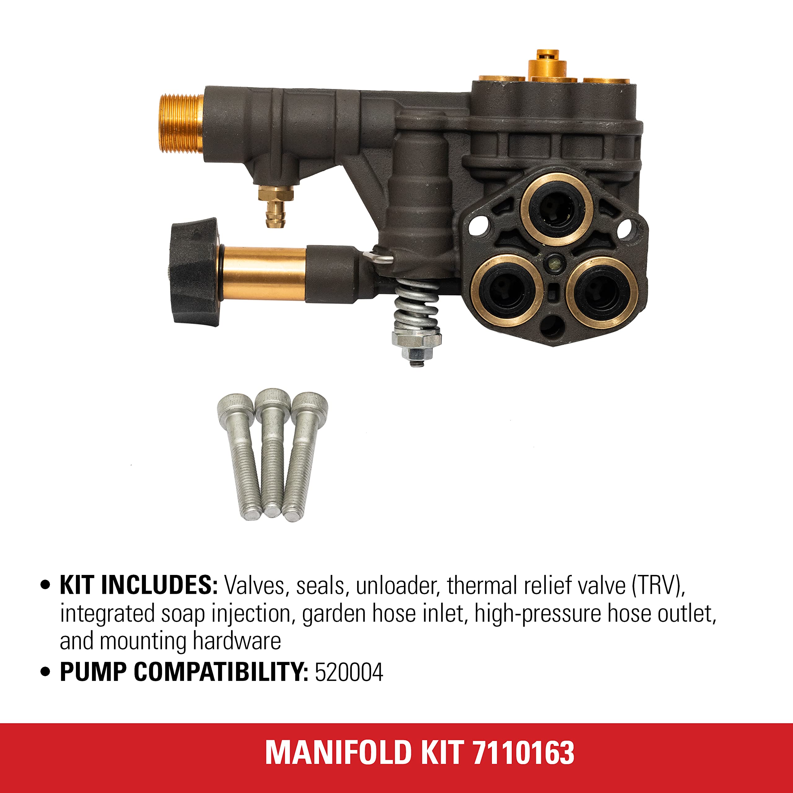 Simpson Cleaning 7110163 Manifold Kit for Pressure Washer Pump - Home & Car Cleaning