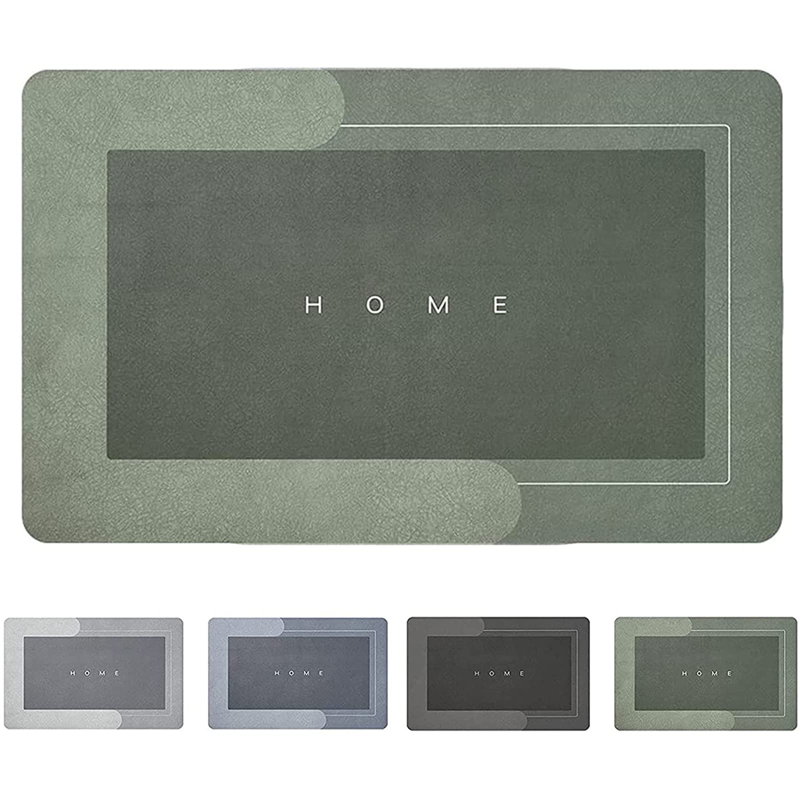 Super Absorbent Microfiber Memory Foam Floor Mat - Non-Slip Quick-Dry Bathroom & Indoor Door Mat (45x150cm, Green) - Perfect for Bathrooms, Kitchens, Entryways & Pet Areas
