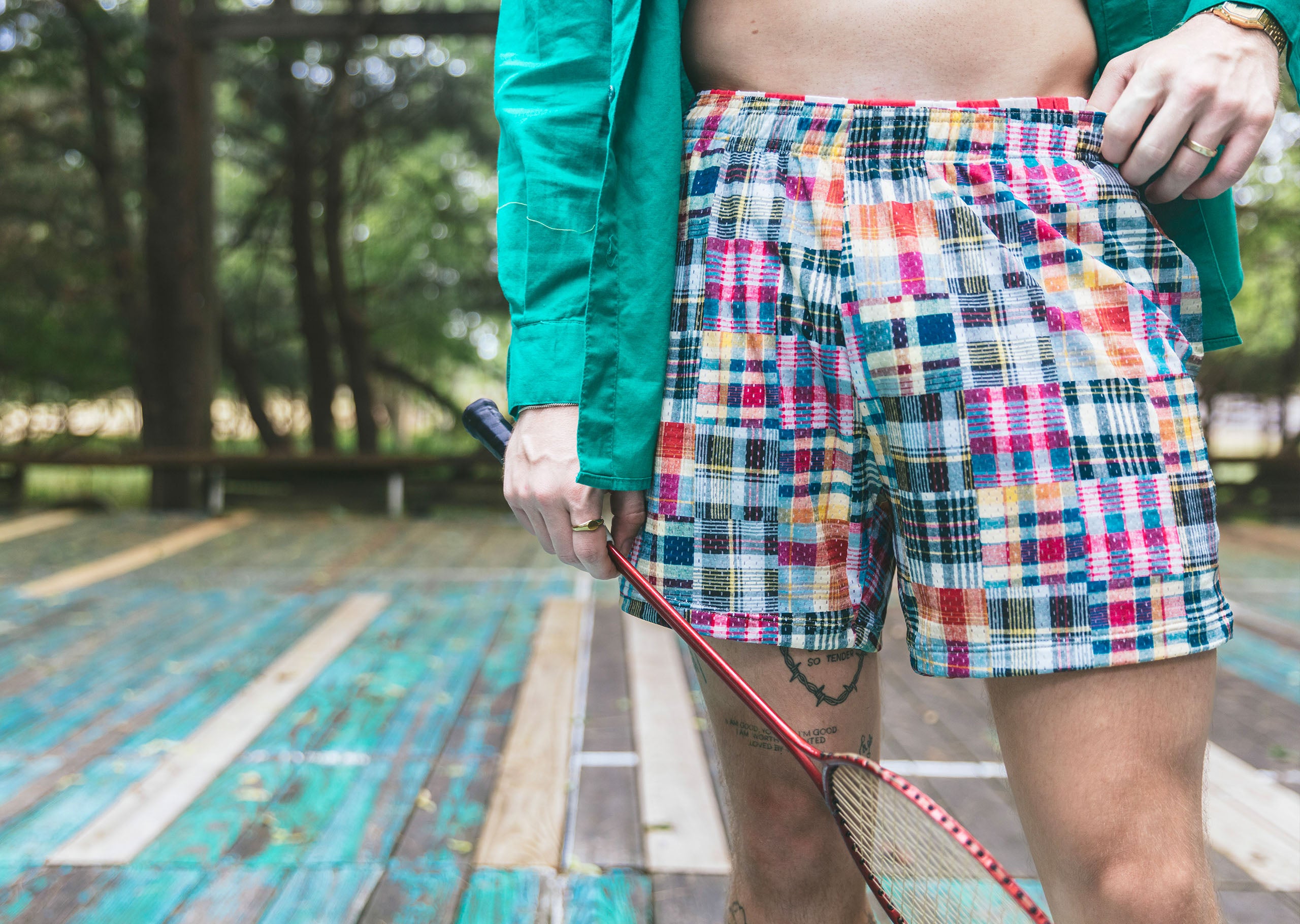 6 Pocket Lounge Shorts for Men - Comfortable Madras Plaid Casual Shorts | Perfect for Summer, Beach, and Relaxing at Home