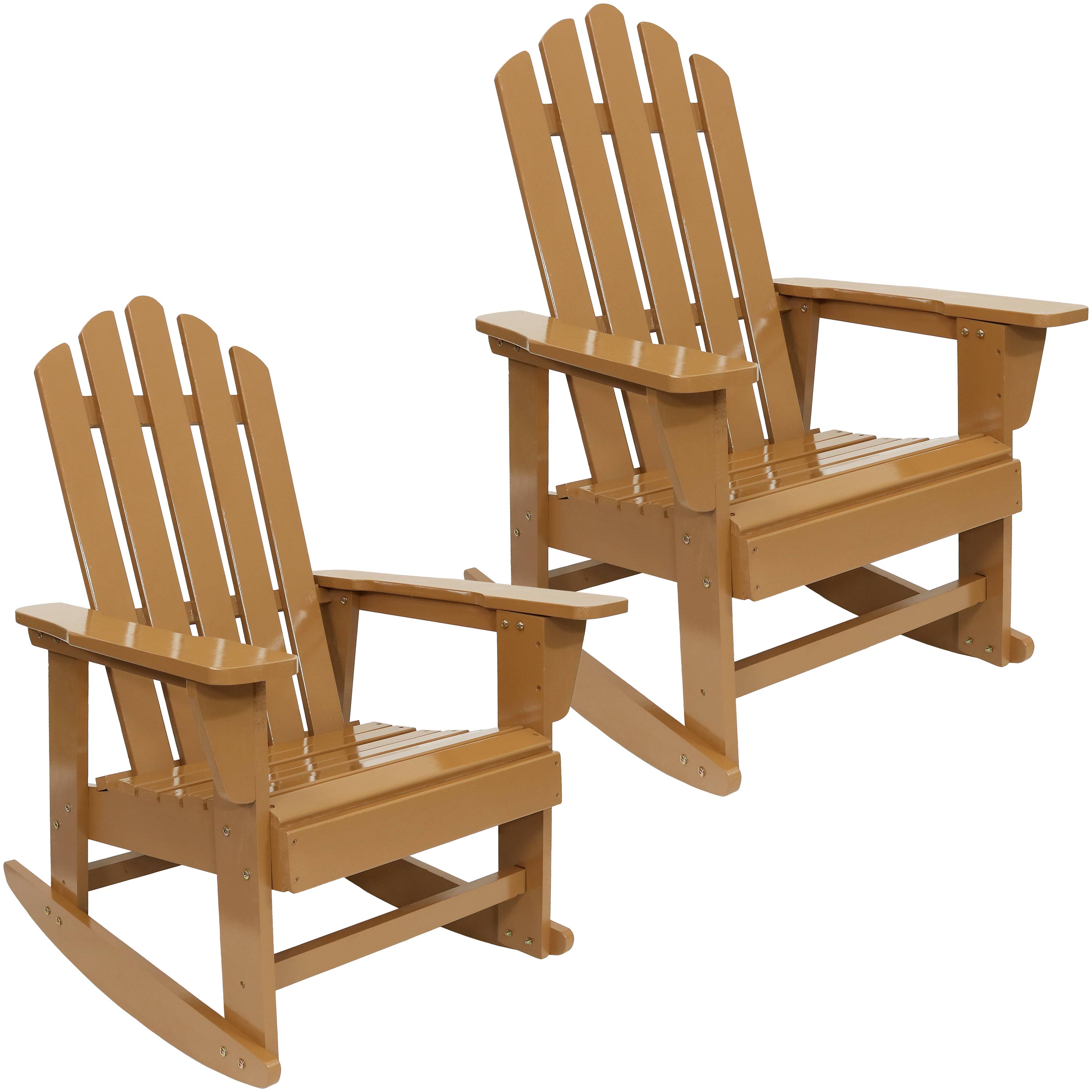 Premium Cedar Wood Adirondack Rocking Chair for Outdoor Patio, Garden & Porch - Comfortable Wooden Rocker with Weather-Resistant Finish - Perfect for Relaxing, Sunbathing & Backyard Decor