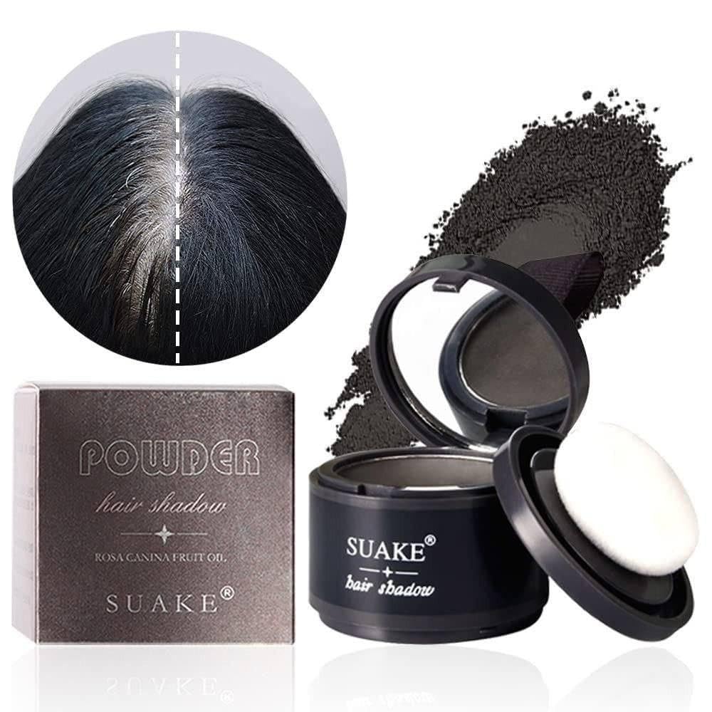 SYCLONIC Root Touch Up Powder for Thinning Hair - Water & Sweat Resistant Hair Loss Concealer, Hairline Powder for Women (Black, 4g) - Perfect for Daily Use, Travel, and Quick Hair Touch-Ups