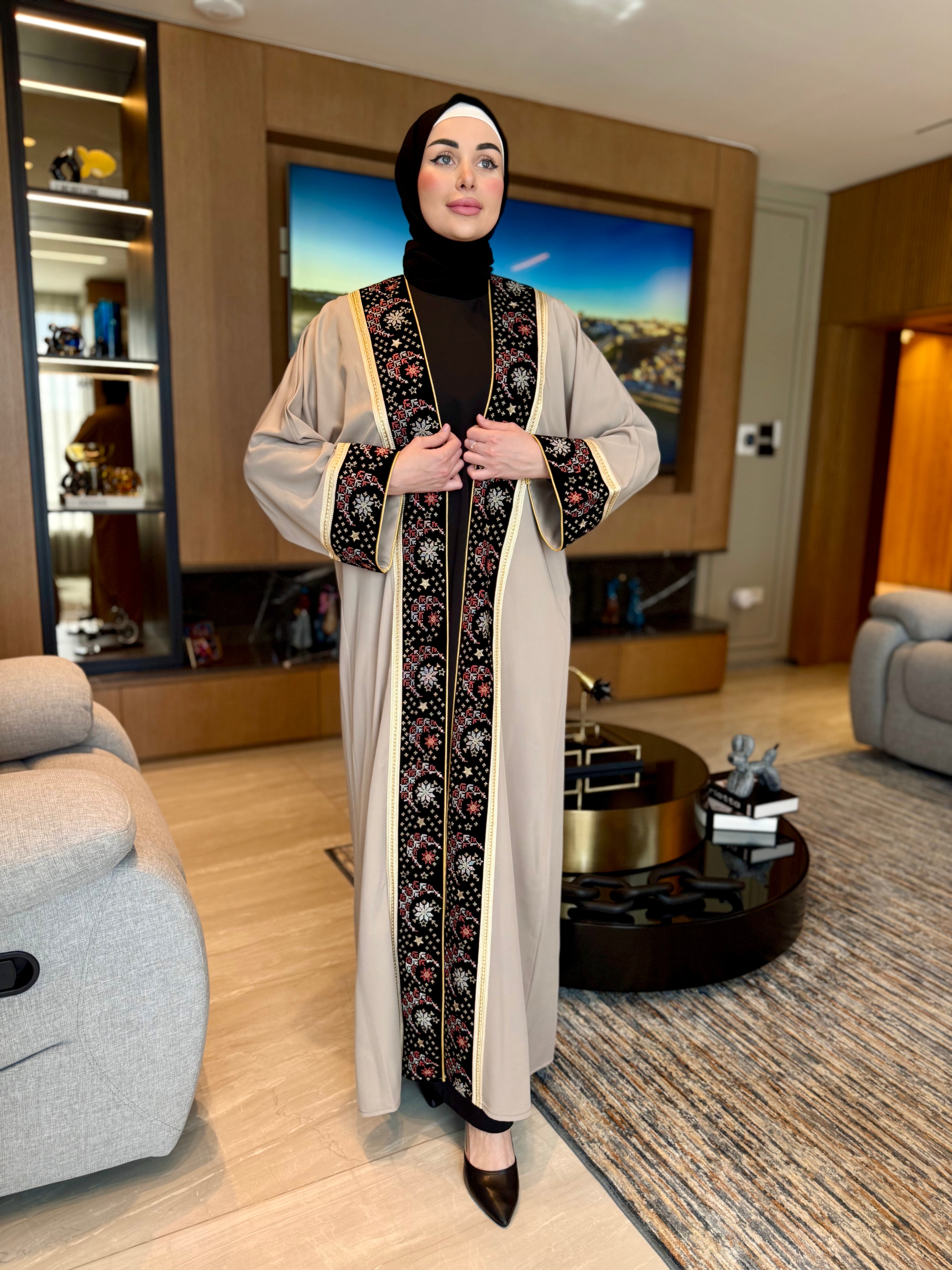Luxury Embroidered Abaya Dress for Women - Elegant Islamic Modest Fashion - Perfect for Prayer, Weddings & Special Occasions