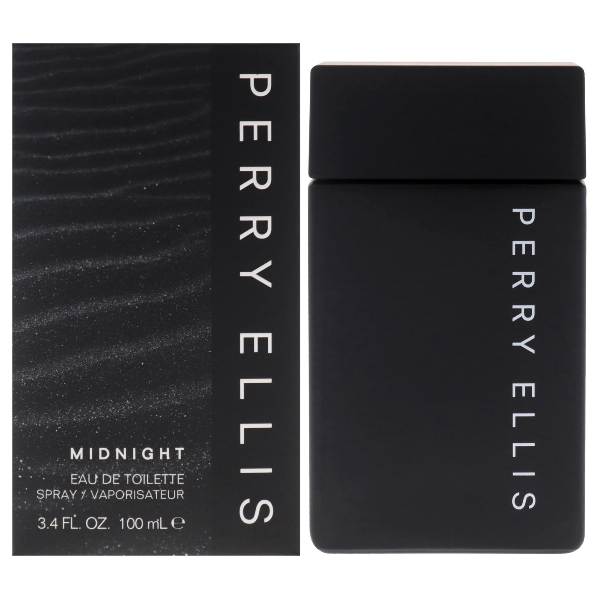 Perry Ellis Midnight for Men Eau de Toilette Spray - 3.4 oz | Fresh Woody Fragrance for Night Out, Date Night & Special Occasions