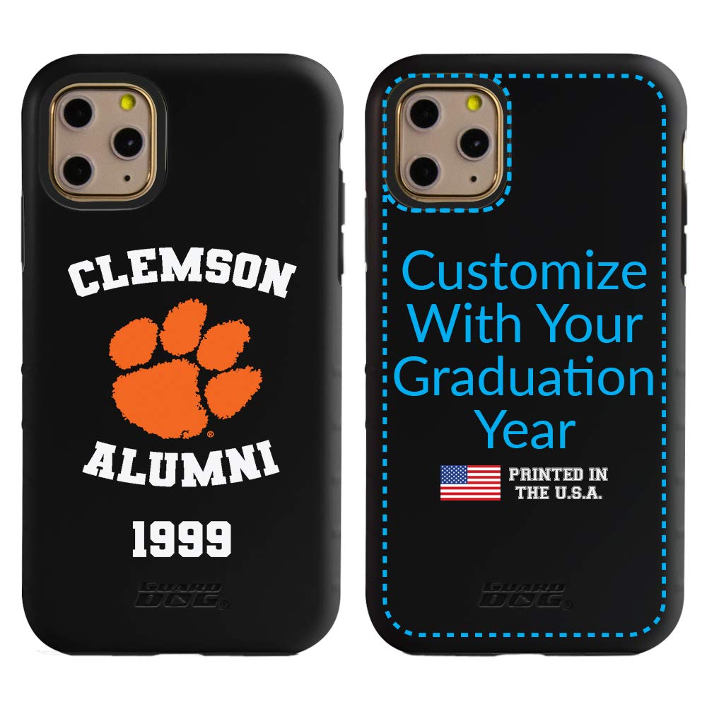 Guard Dog Collegiate Hybrid Case for iPhone 11 Pro - Clemson Tigers Alumni Custom Phone Cover - Durable Black Protective Case - Perfect for Game Days & School Spirit