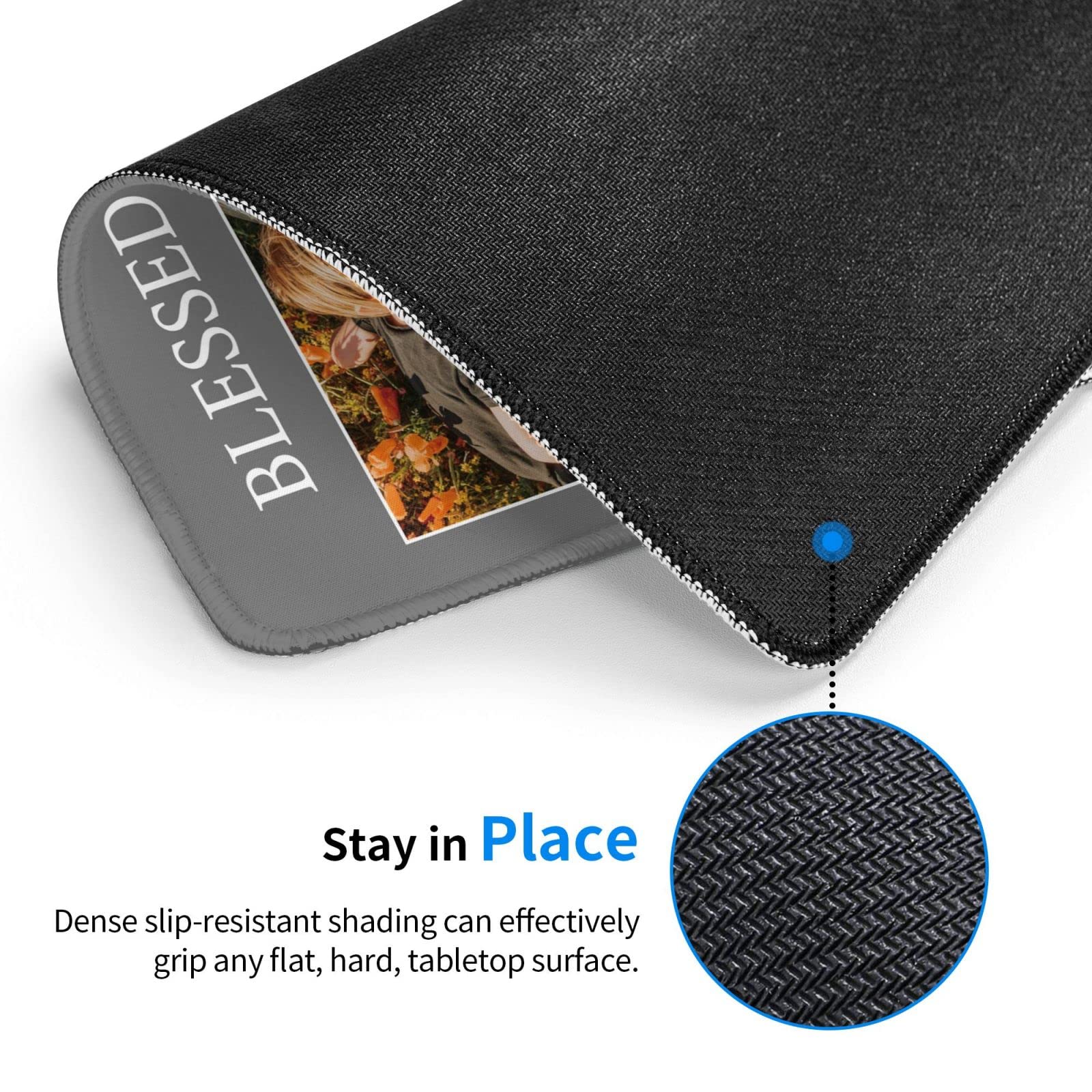 Custom Photo Mouse Pad 11.8x9.8 Inch - Personalized Collage Mouse Mat with Text - Unique Gaming & Office Desk Accessory - Perfect Gift for Christmas, Valentine's Day, Birthday & Anniversary - Great for Work, Gaming & Home Office Use