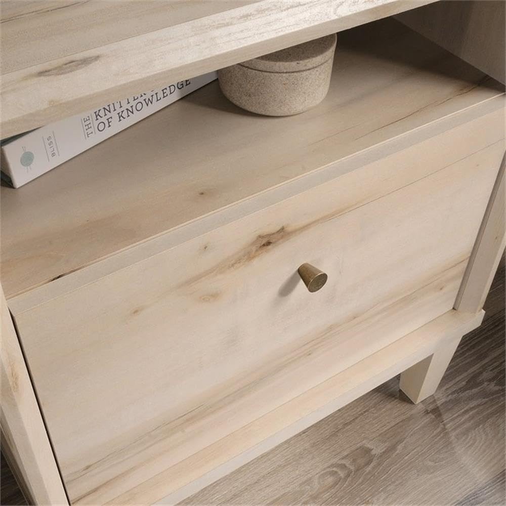 Pacific Maple Nightstand Set of 2 - Modern Bedside Table with Storage Drawer for Bedroom, Living Room & Guest Room - Solid Wood Night Stand with Easy Assembly