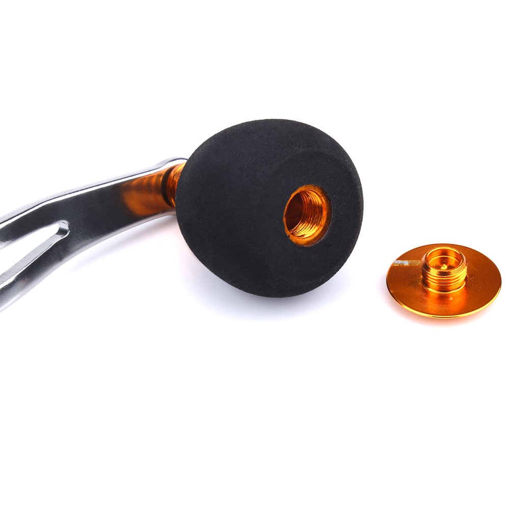 VGEBY Non-Slip Gold Baitcasting Reel Power Handle Replacement - Durable Fishing Reel Handle Upgrade for Smooth Casting | Perfect for Bass, Trout & Saltwater Fishing