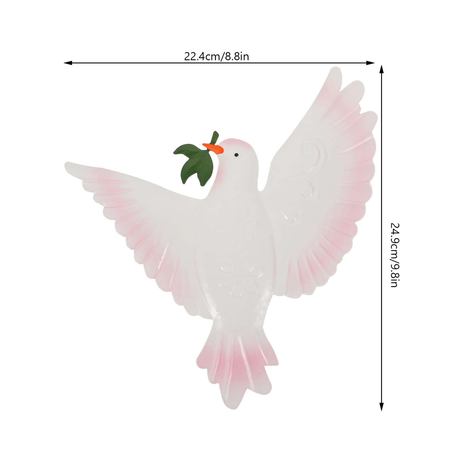 3Pcs Metal Flying Dove Wall Decor - Handcrafted Peace Bird Sculptures for Living Room, Garden & Spiritual Spaces - 3D Wall Art Hanging Decorations for Home & Outdoor