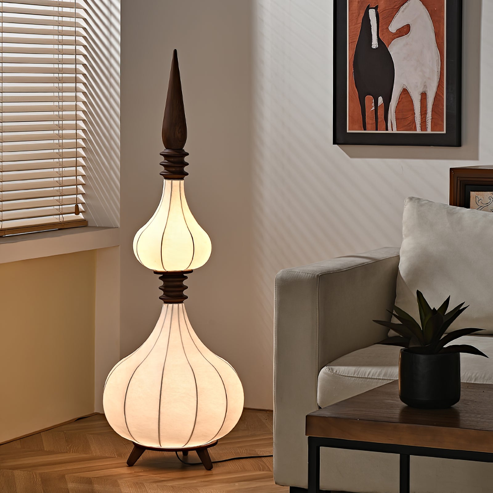 Modern Cassia Floor Lamp - Adjustable Brightness LED Standing Light for Living Room, Bedroom & Office - Perfect for Reading, Relaxing & Ambient Lighting