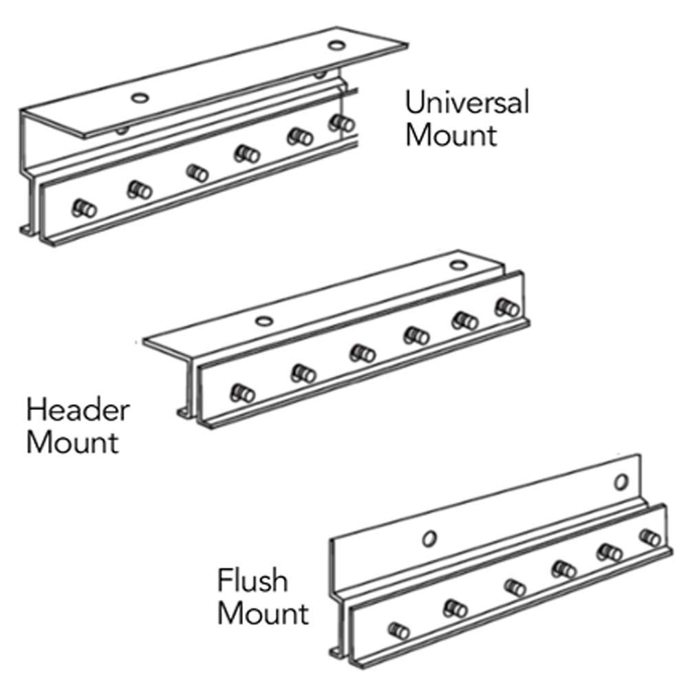 RESILIA Heavy Duty Industrial Mounting Brackets for Strip Curtain Doors - 8ft Steel Strip Kit with Two 4ft Brackets - Warehouse, Loading Dock & Cold Storage Door Installation