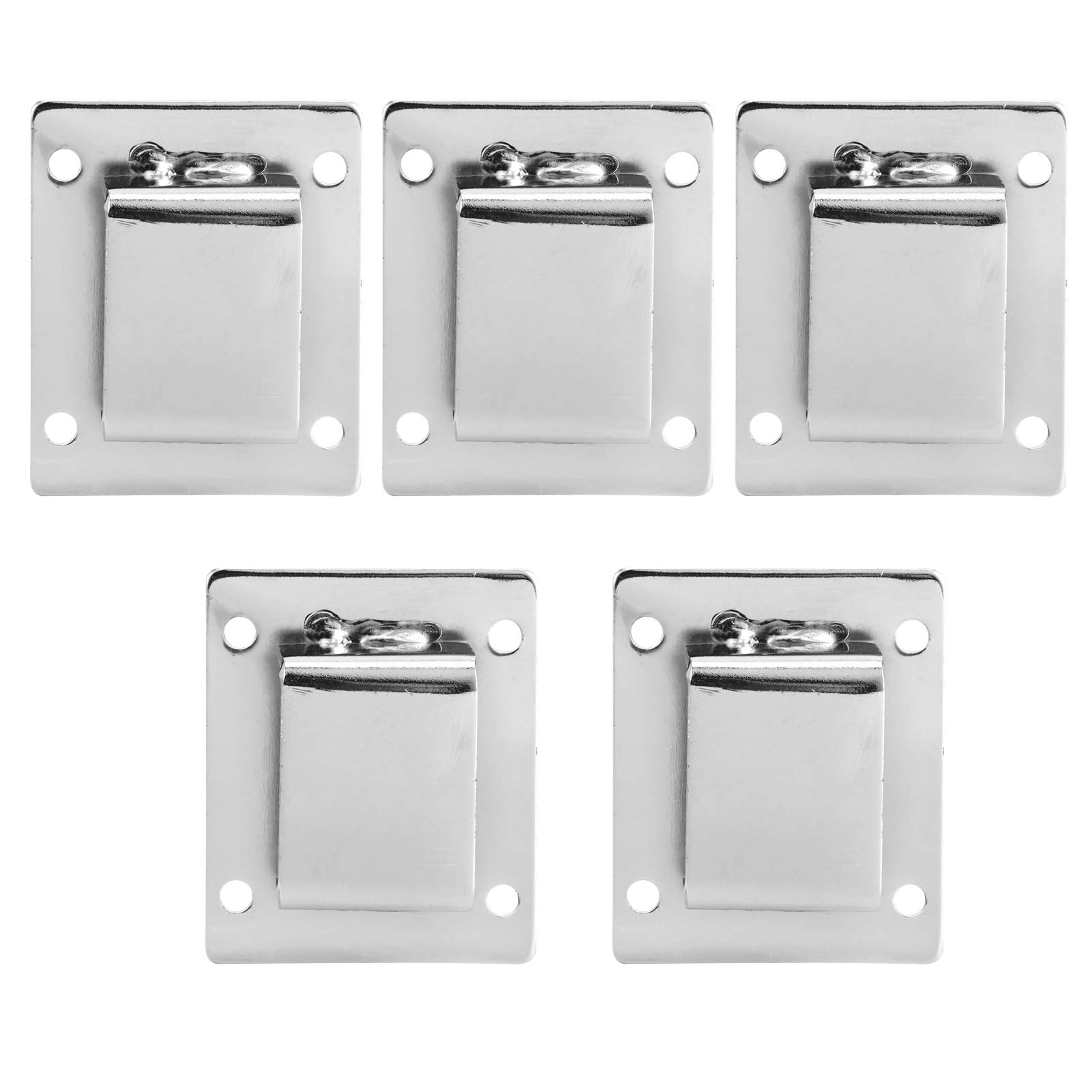 5-Pack Stainless Steel Shelf Mount Brackets - Heavy Duty Tube Support Hangers for Wall Shelves, Kitchen, Bathroom & Garage Storage (Silver) - Easy Installation & Durable Hardware