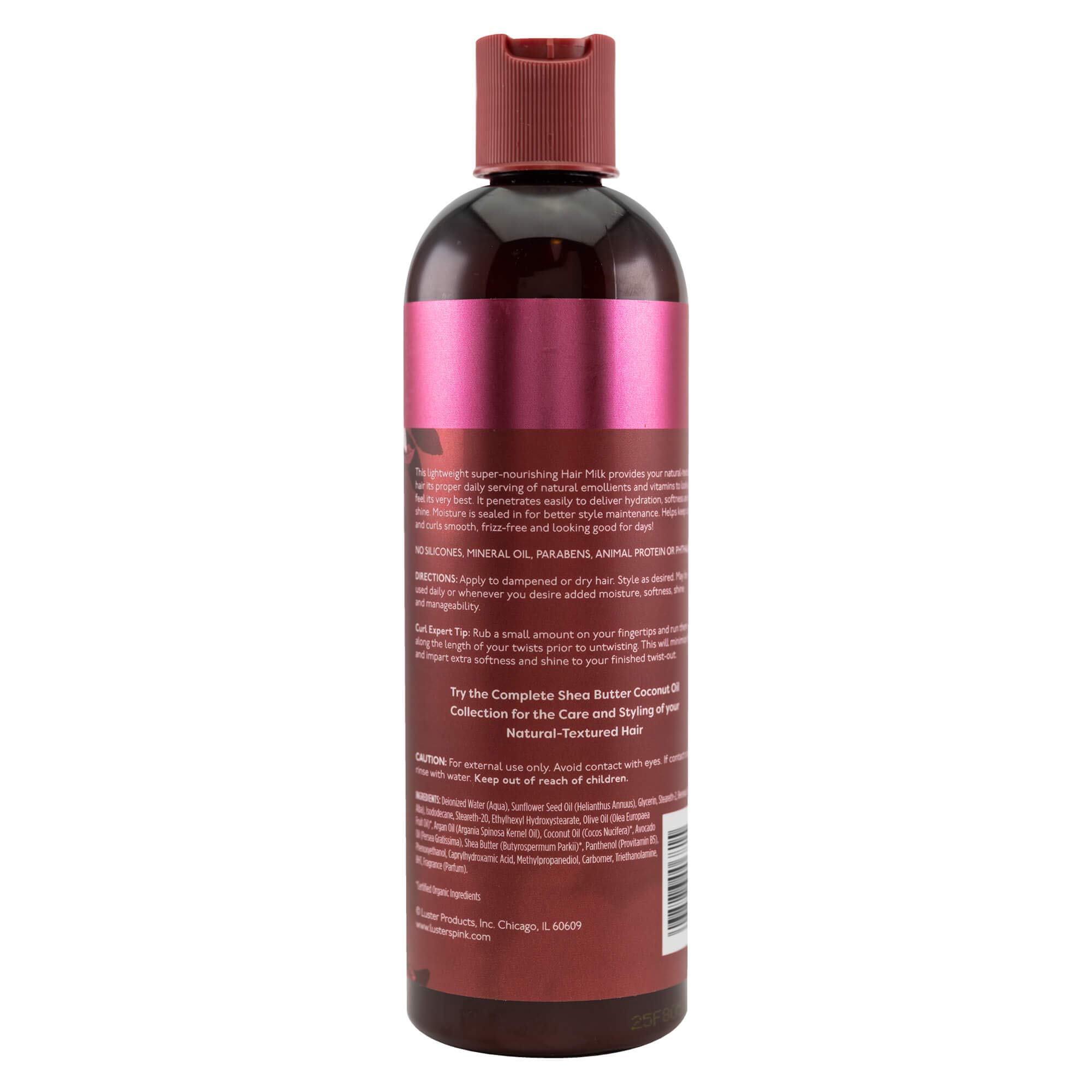 Luster's Pink Shea Butter & Coconut Oil Hair Milk - Deep Moisturizing Treatment for Dry, Damaged Hair - Perfect for Daily Hydration & Frizz Control