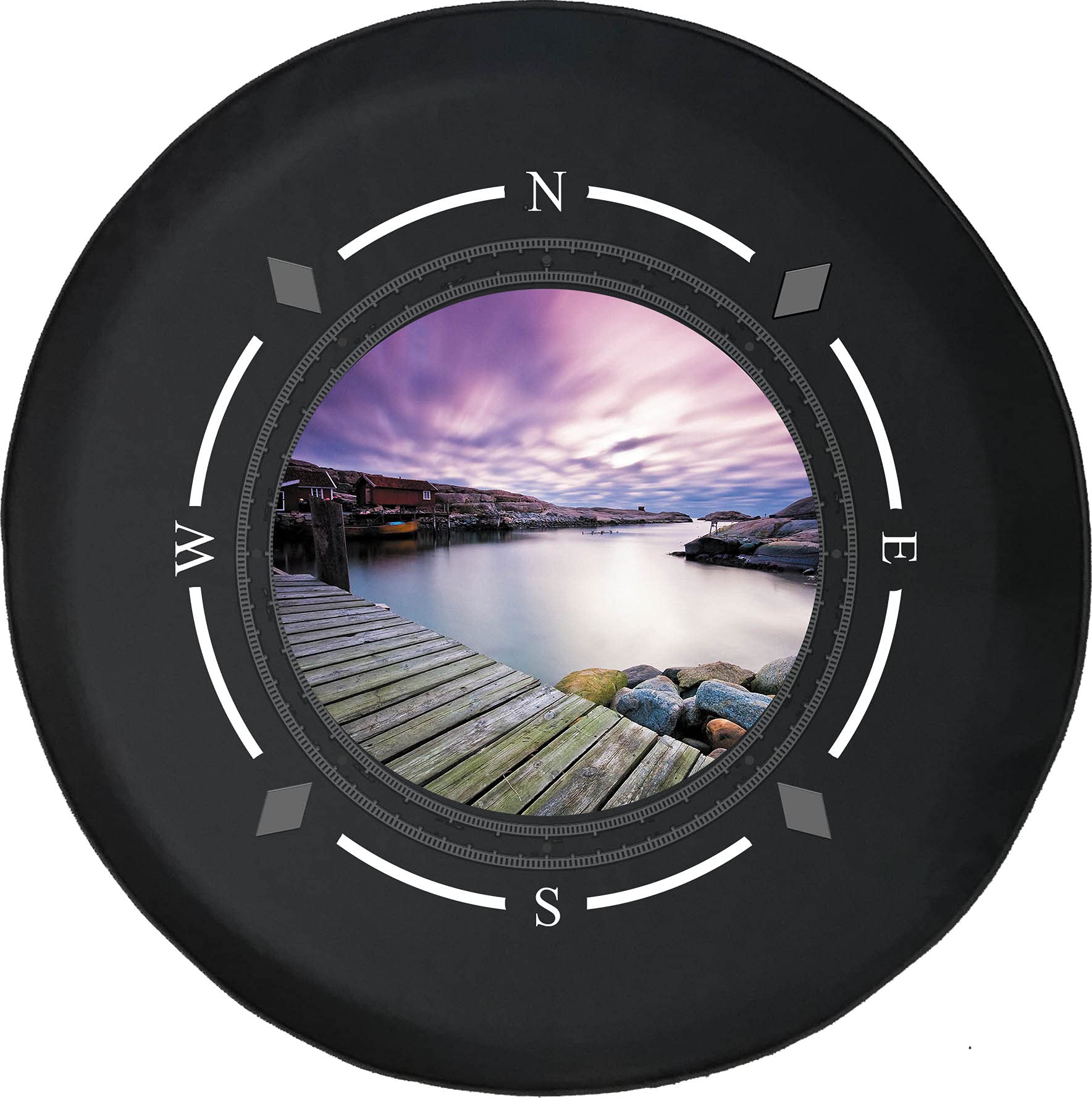 Premium American Unlimited Spare Tire Cover with Compass Design - Universal Fit for SUVs, Trailers, RVs & Most Vehicles - Perfect for Road Trips, Camping & Outdoor Adventures