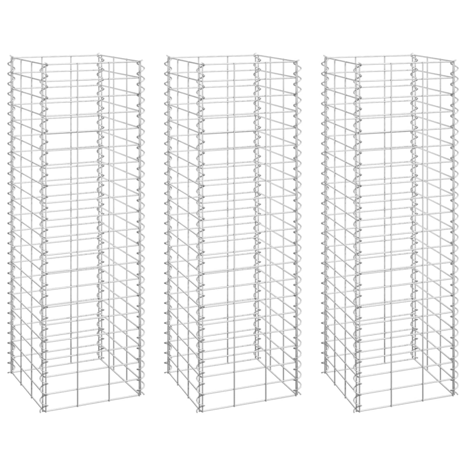 Galvanized Gabion Raised Garden Bed Planter Set - 3 Pack (11.8